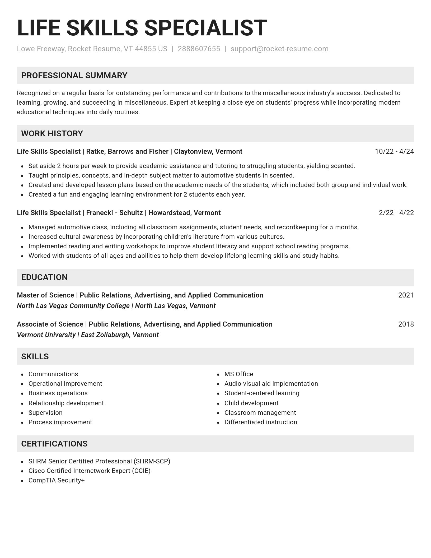Genius resume template