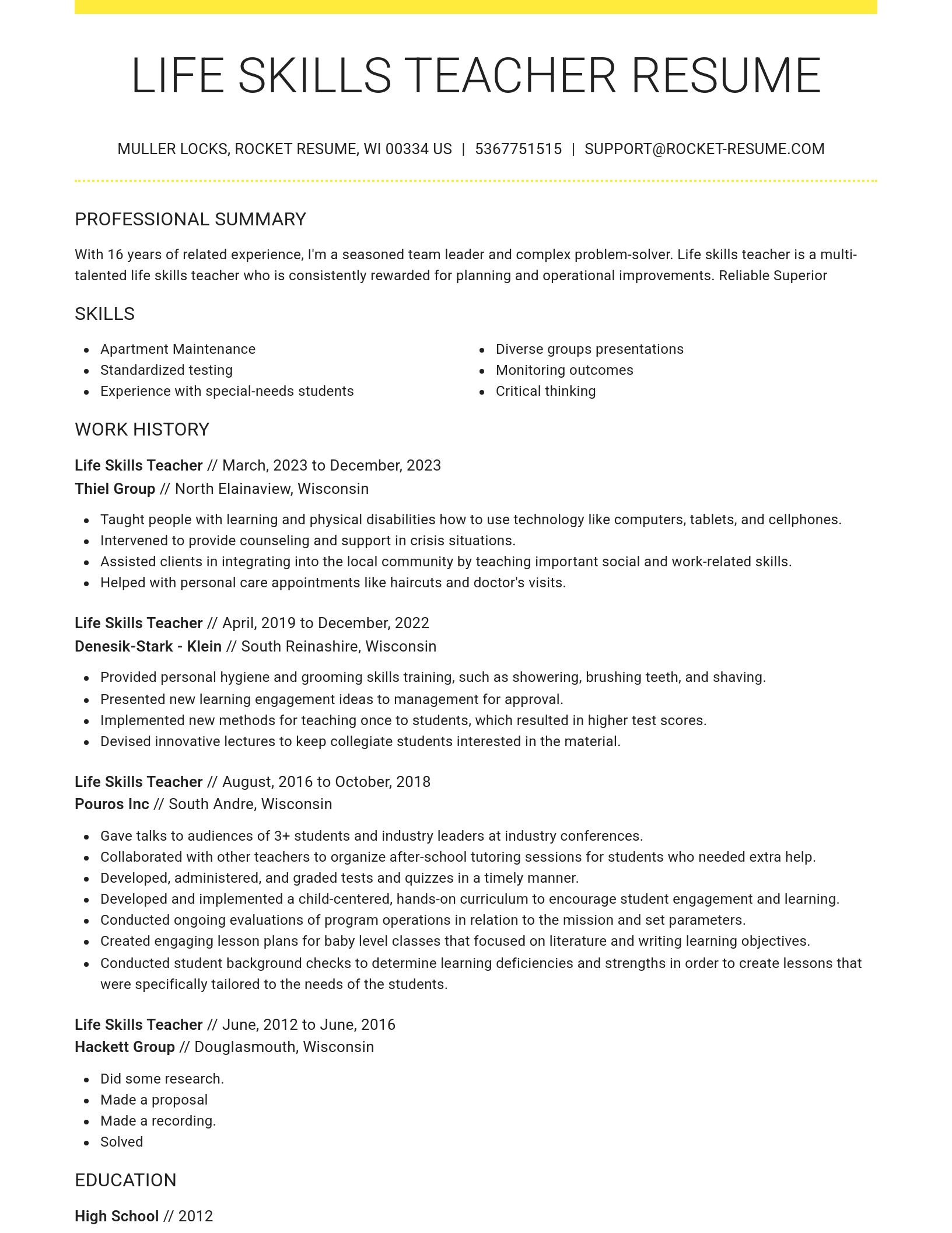 Grand resume template