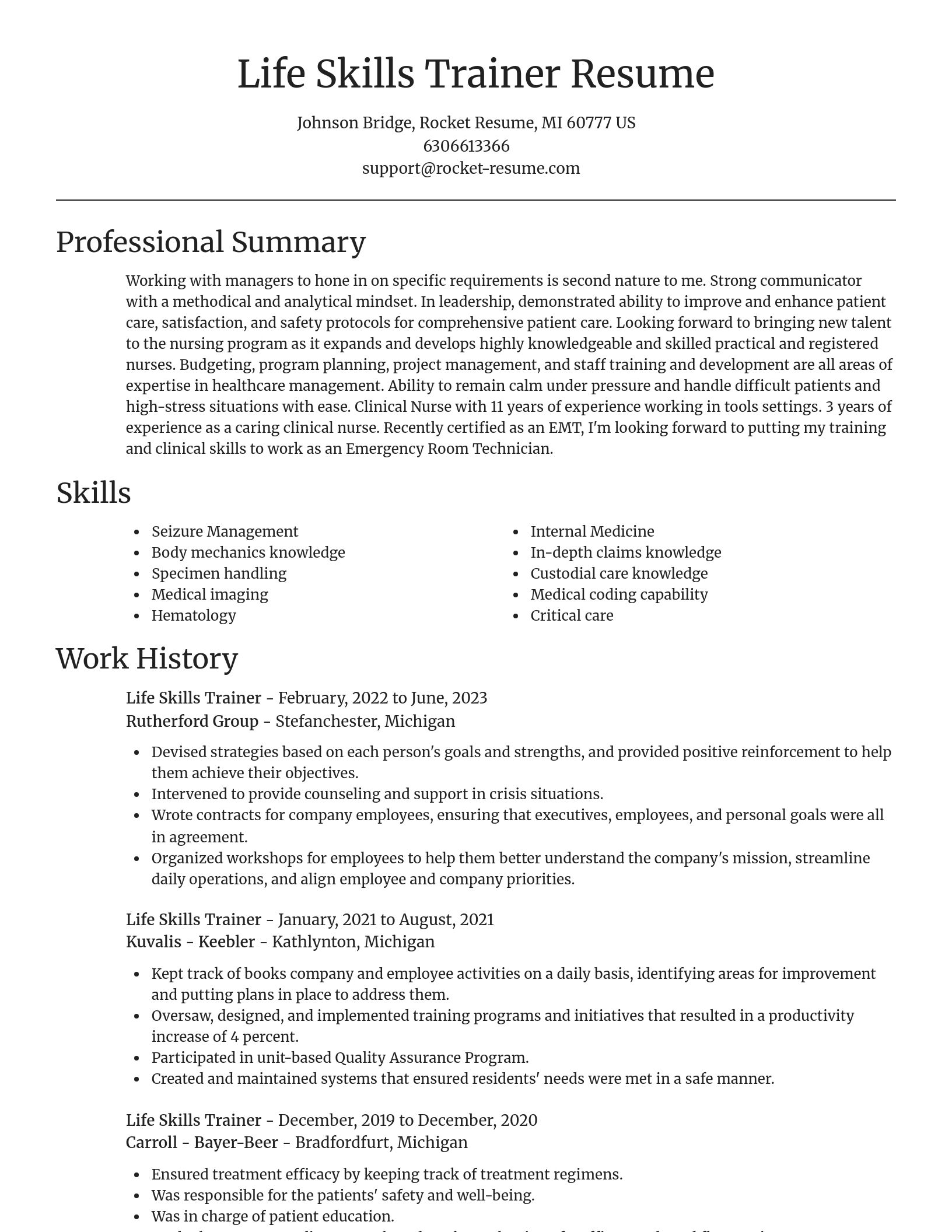 Focal Point resume template