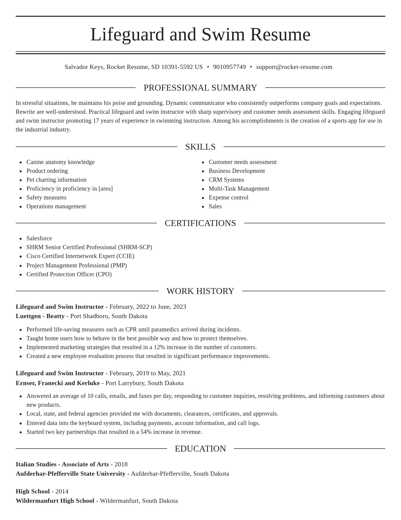 Elegant resume template