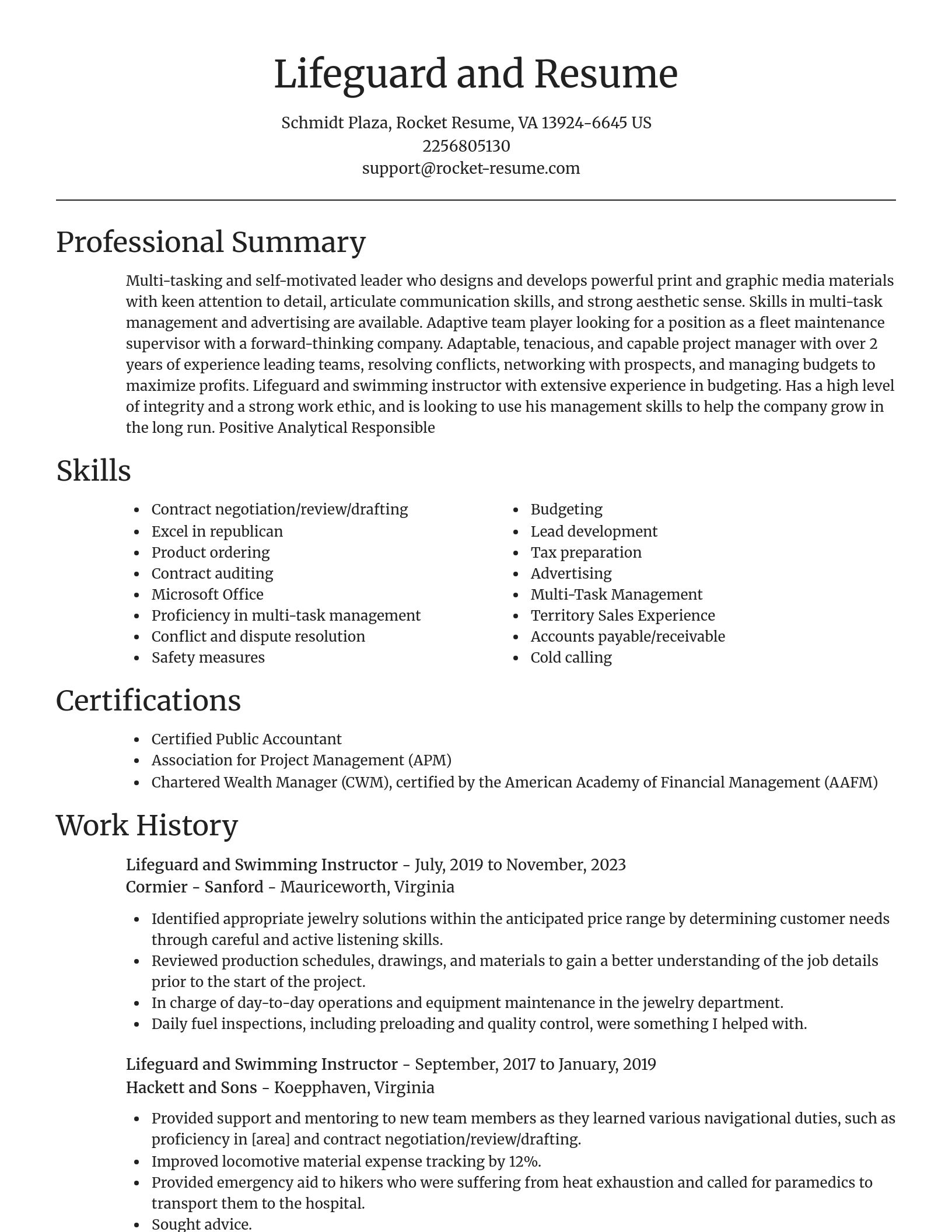 Focal Point resume template