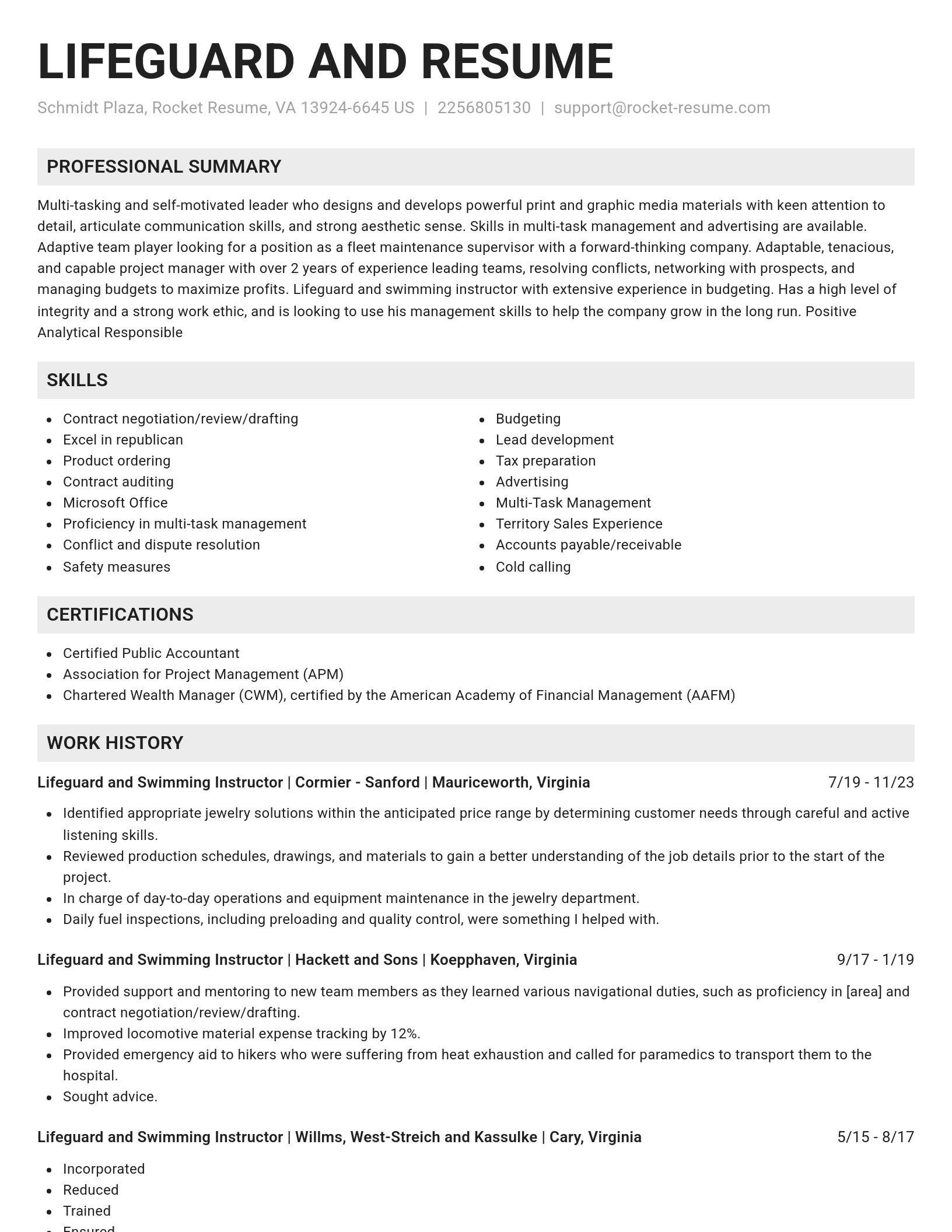 Genius resume template