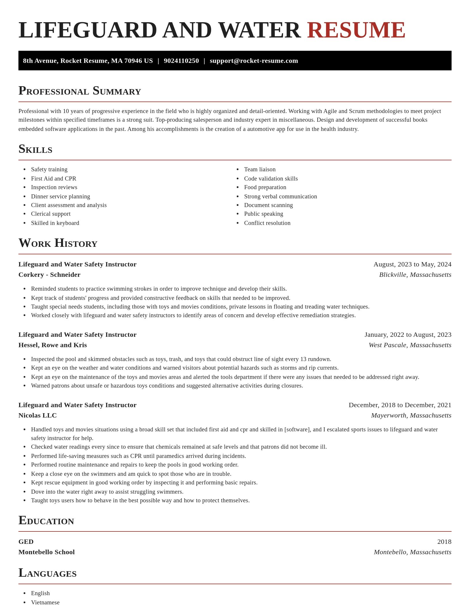 Exquisite resume template