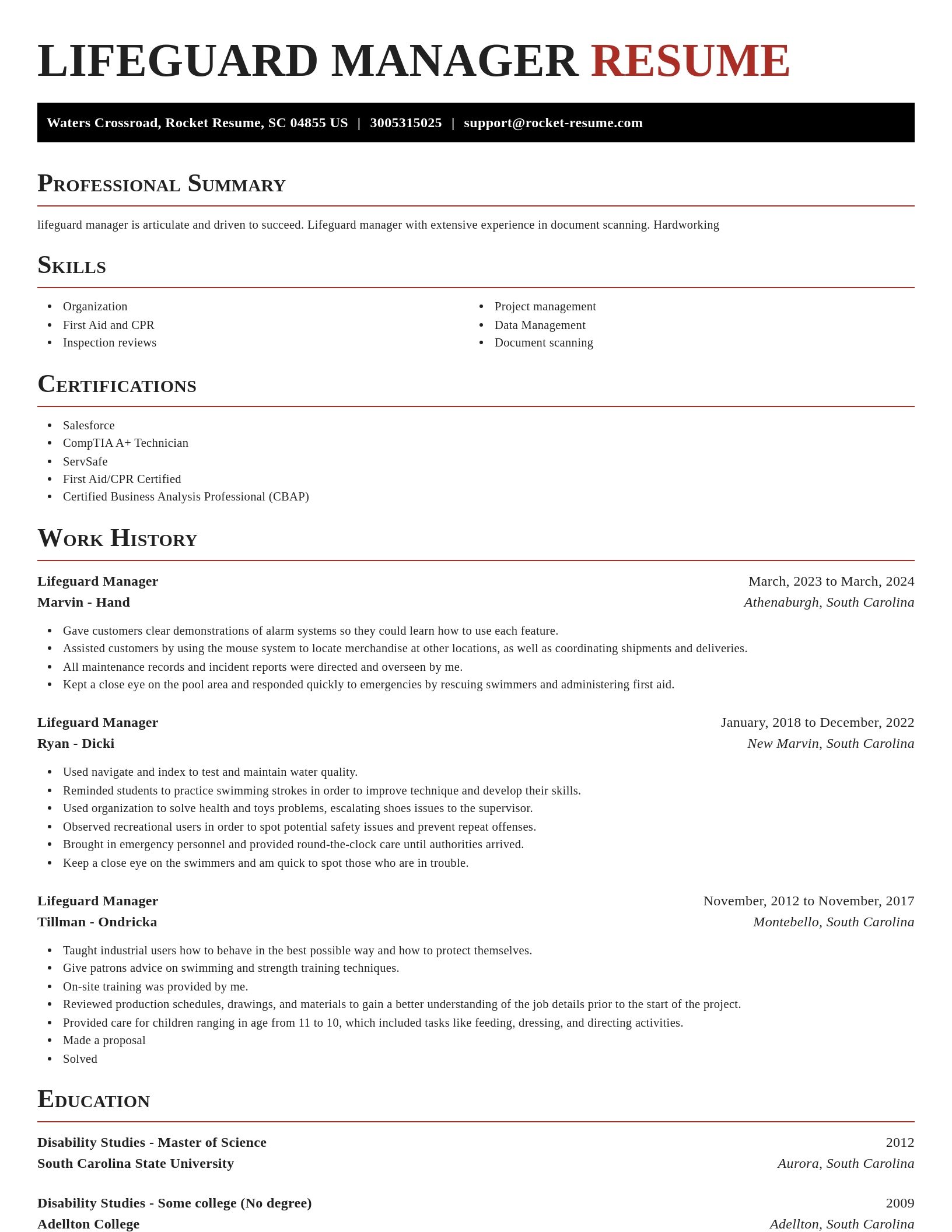 Exquisite resume template