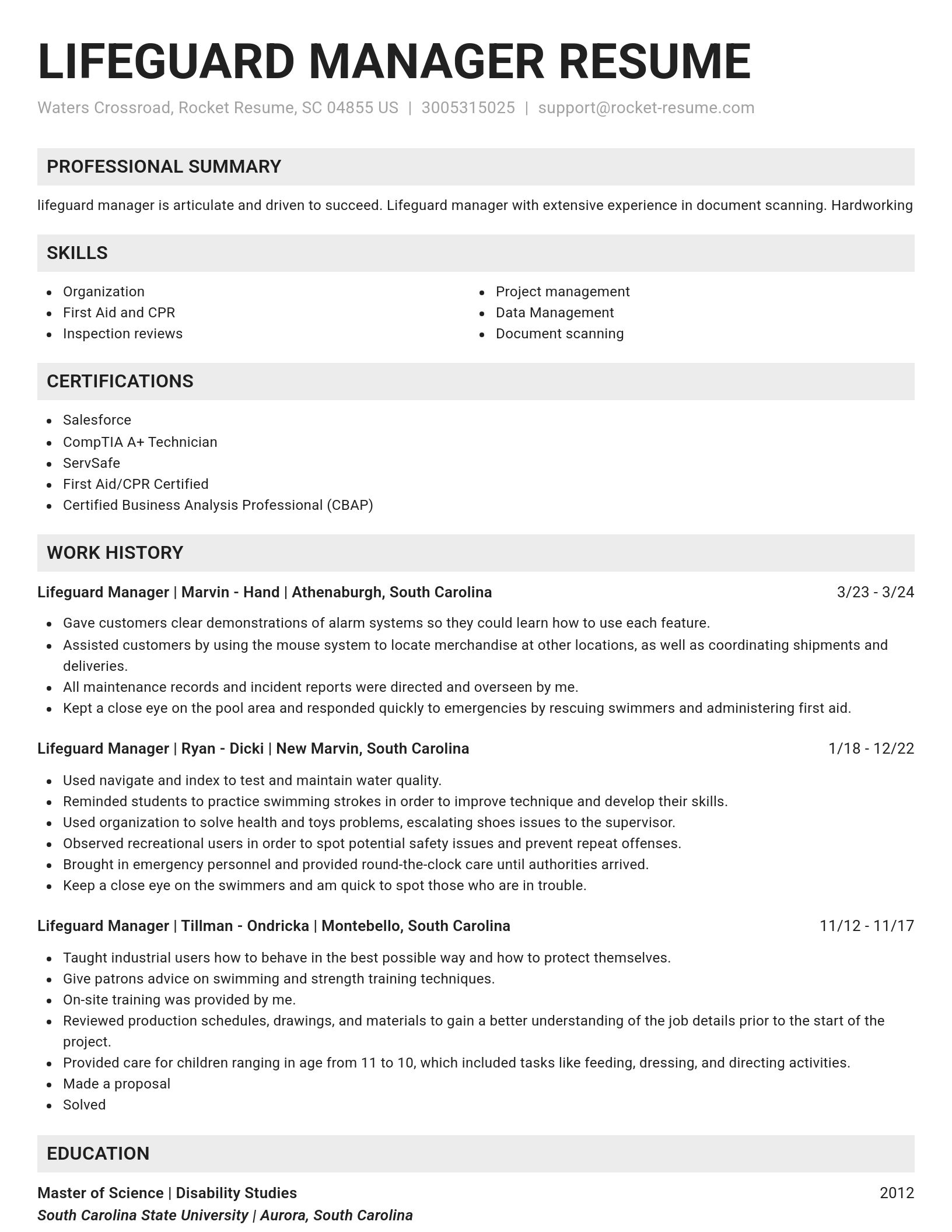 Genius resume template