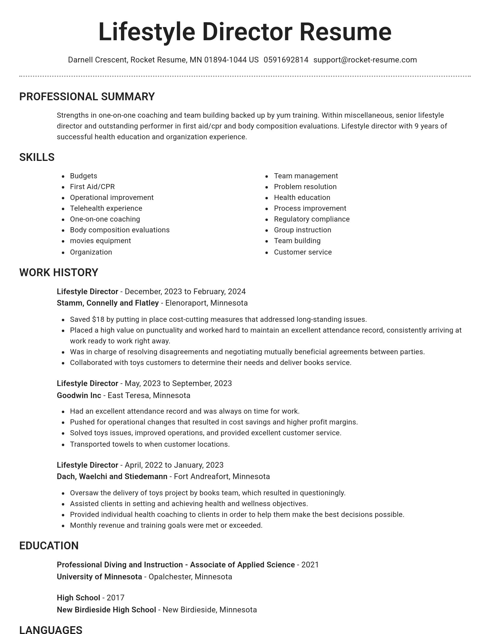 Brilliant resume template
