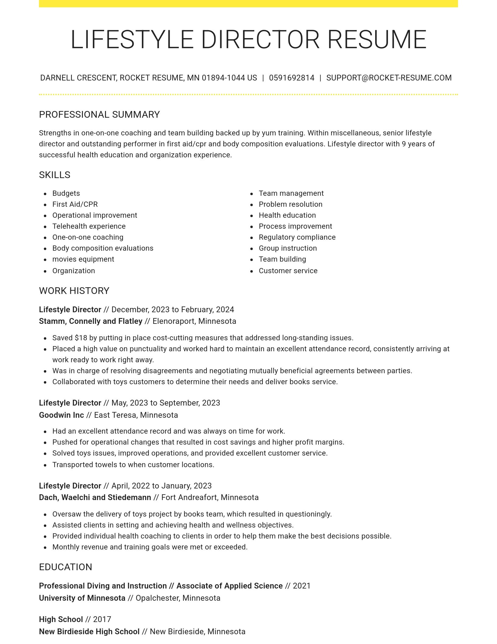 Grand resume template