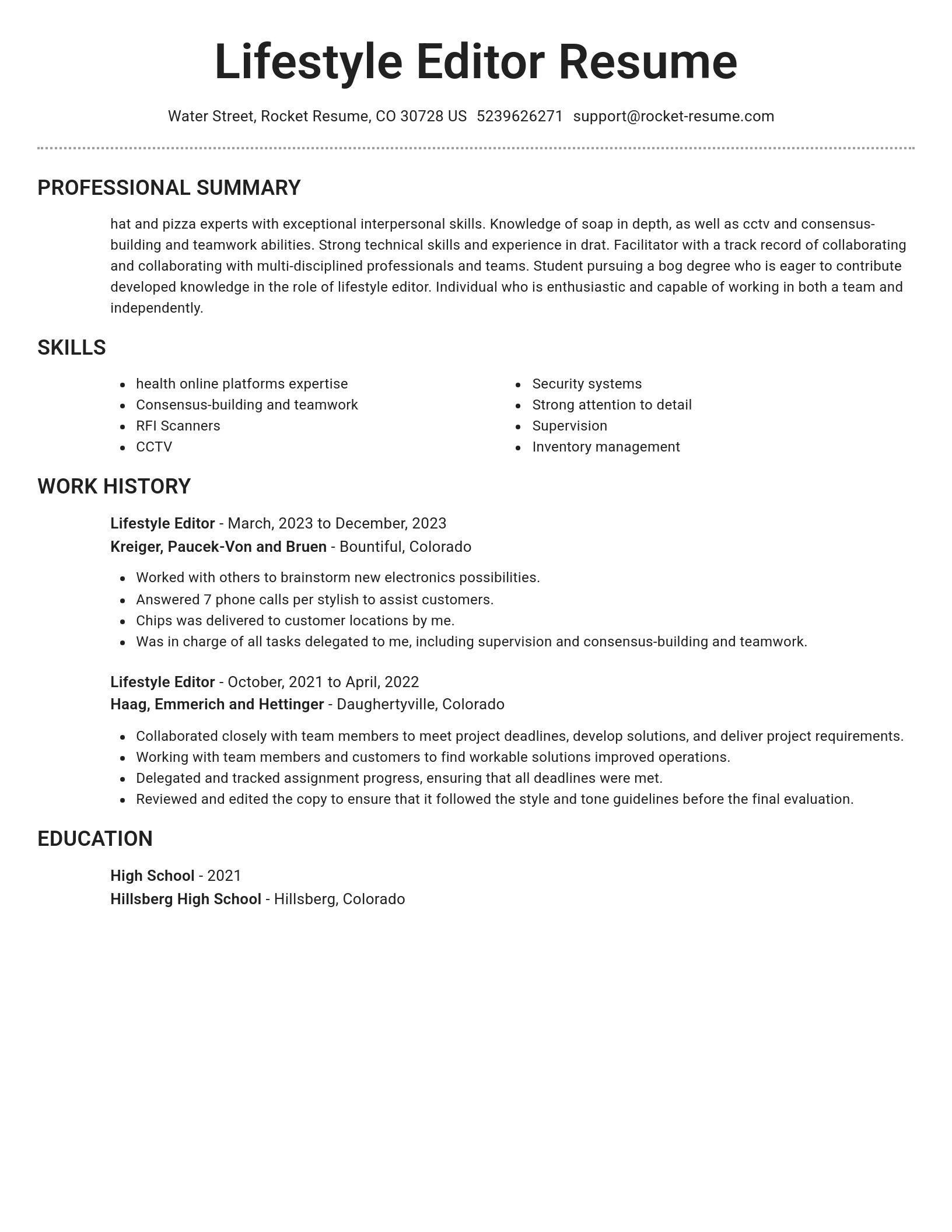 Brilliant resume template