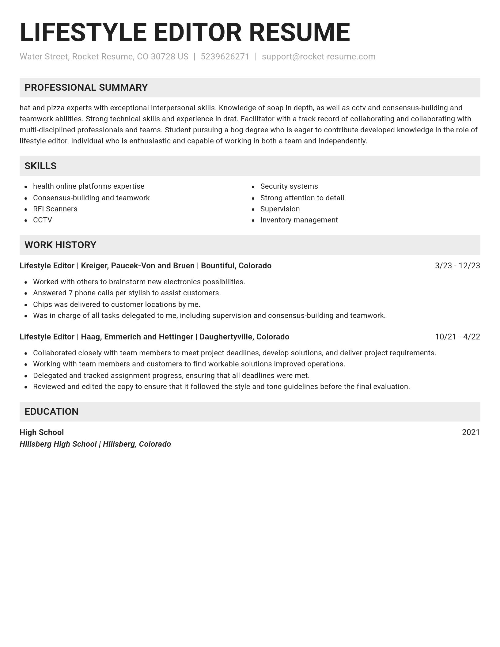 Genius resume template