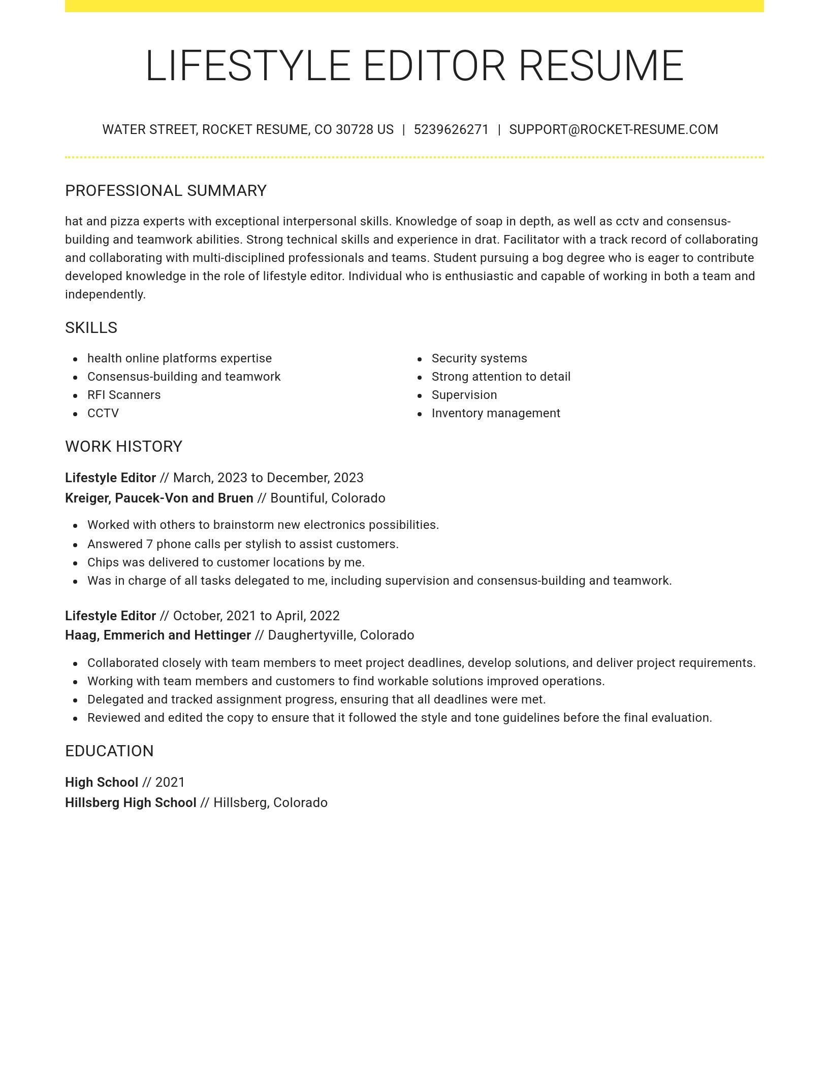Grand resume template