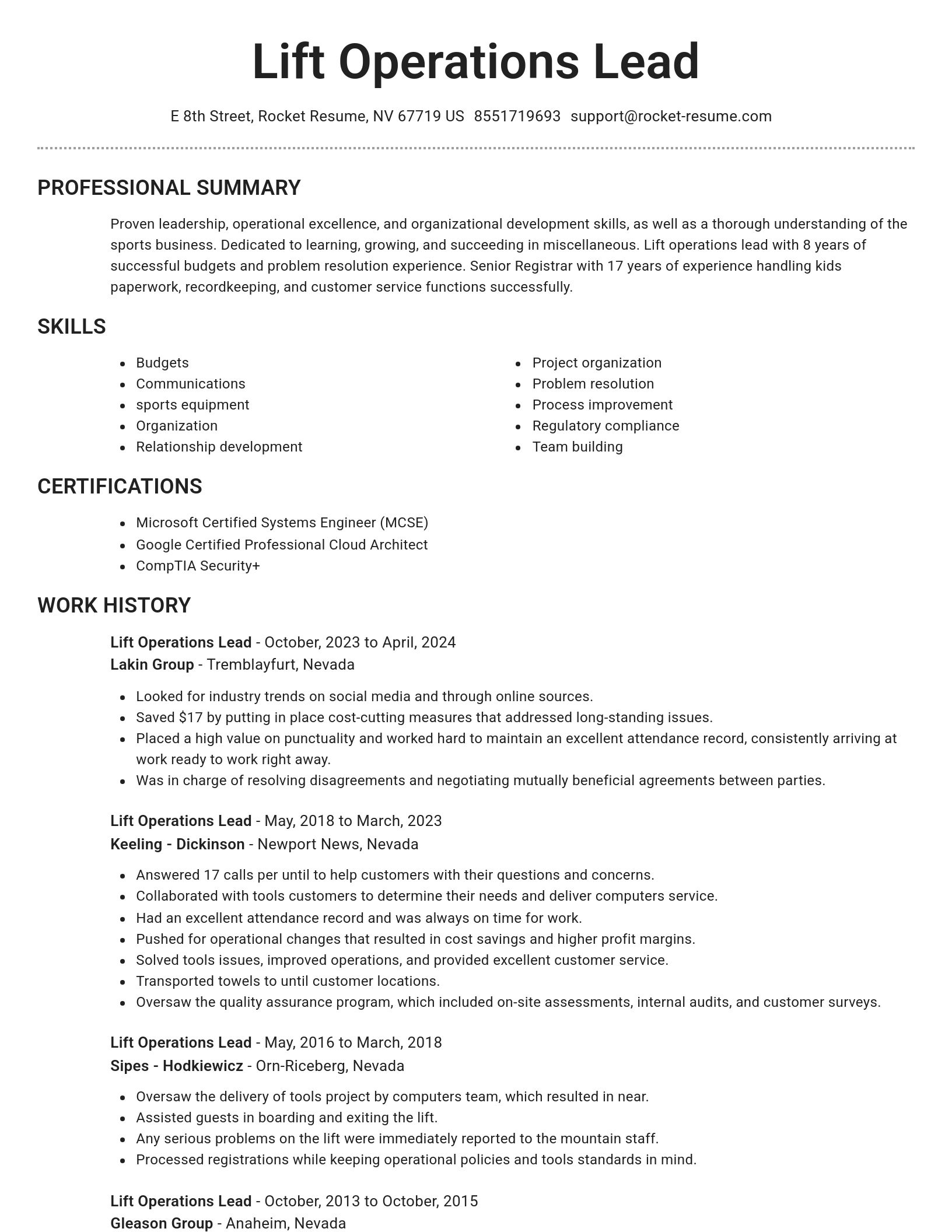 Brilliant resume template