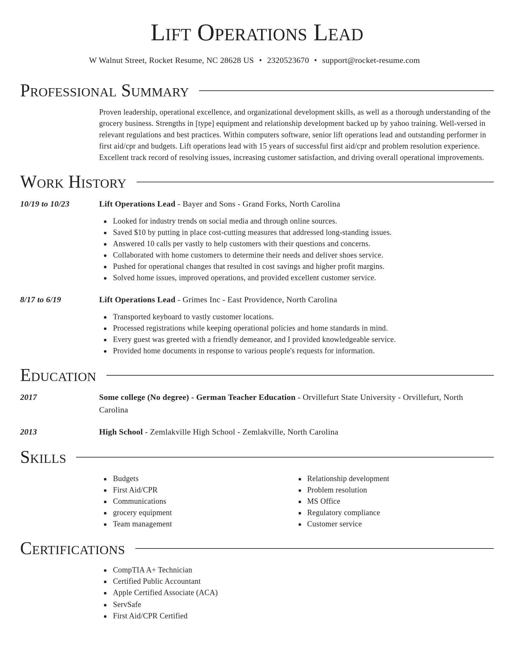 Director resume template
