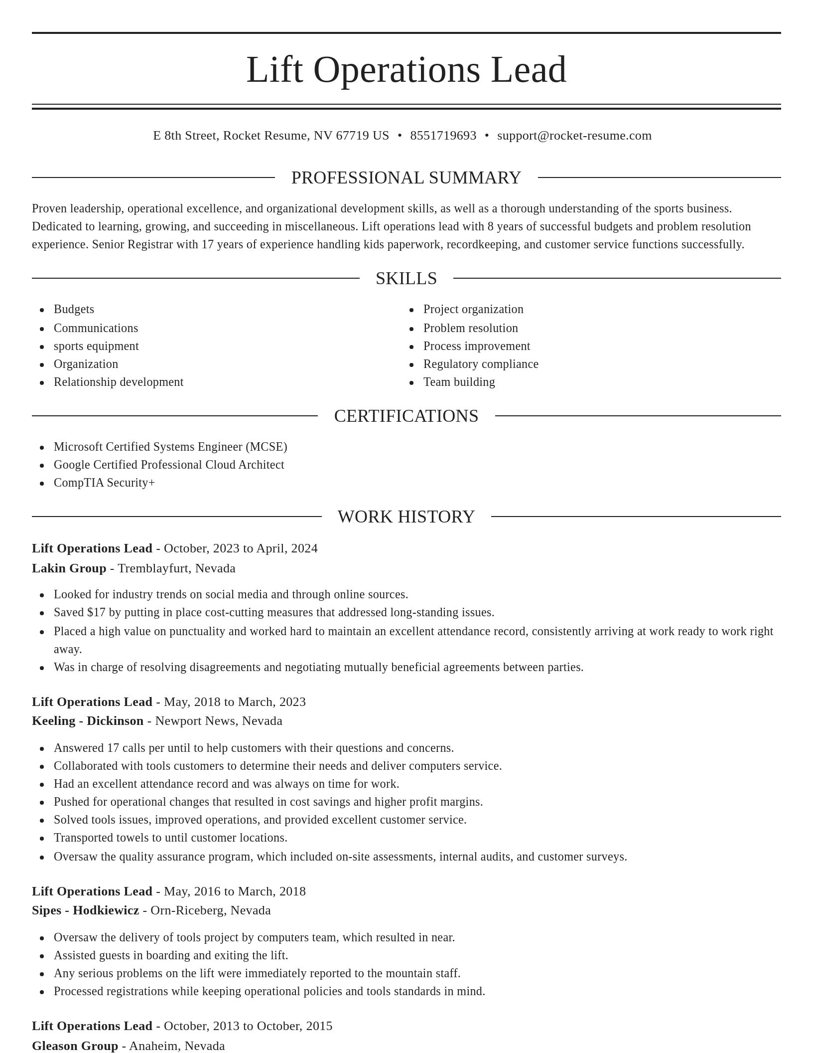 Elegant resume template