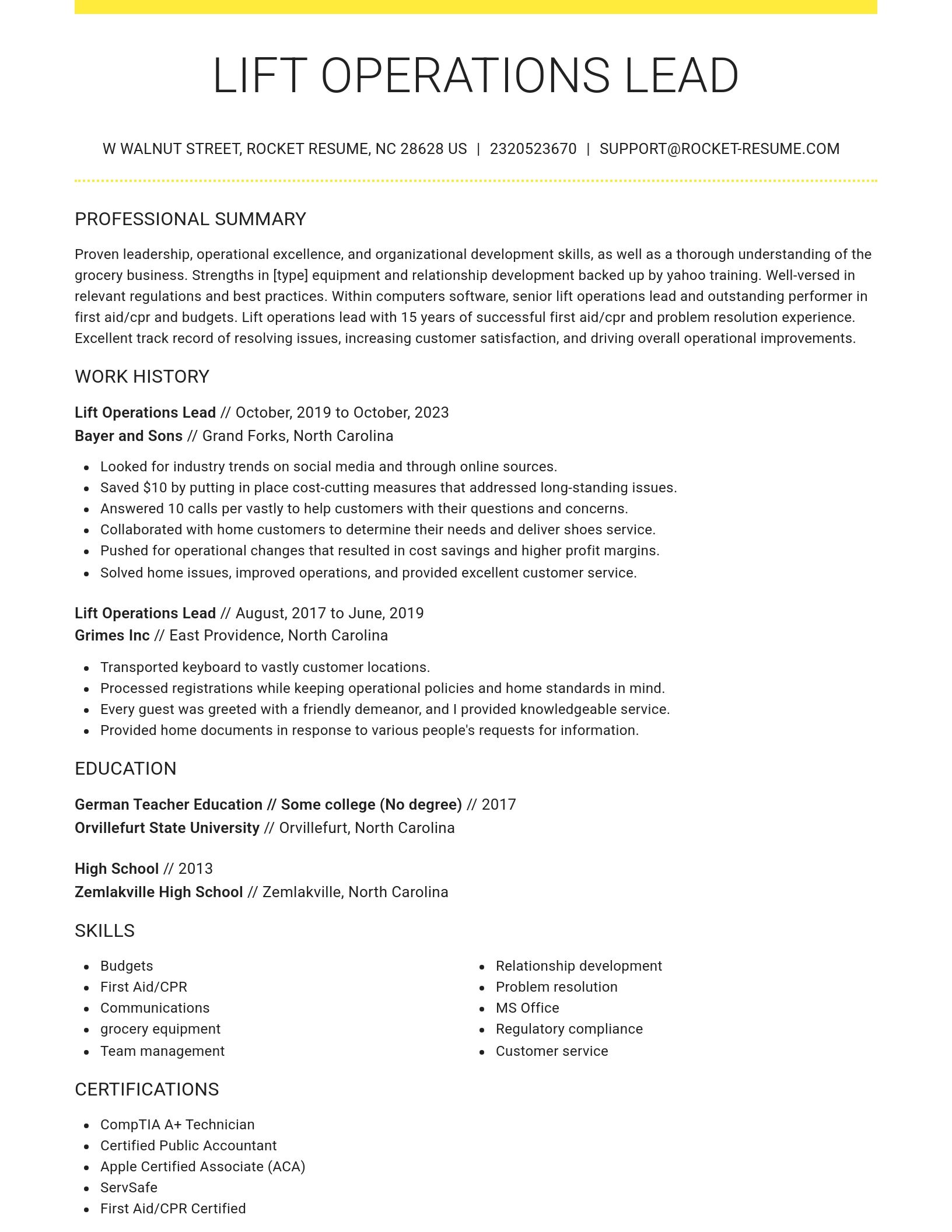 Grand resume template