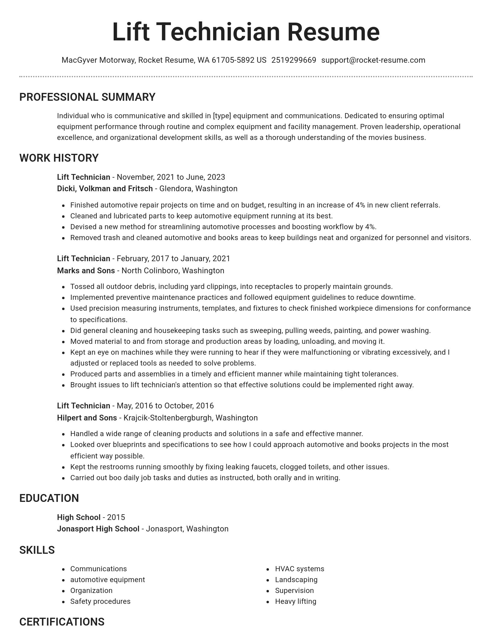Brilliant resume template