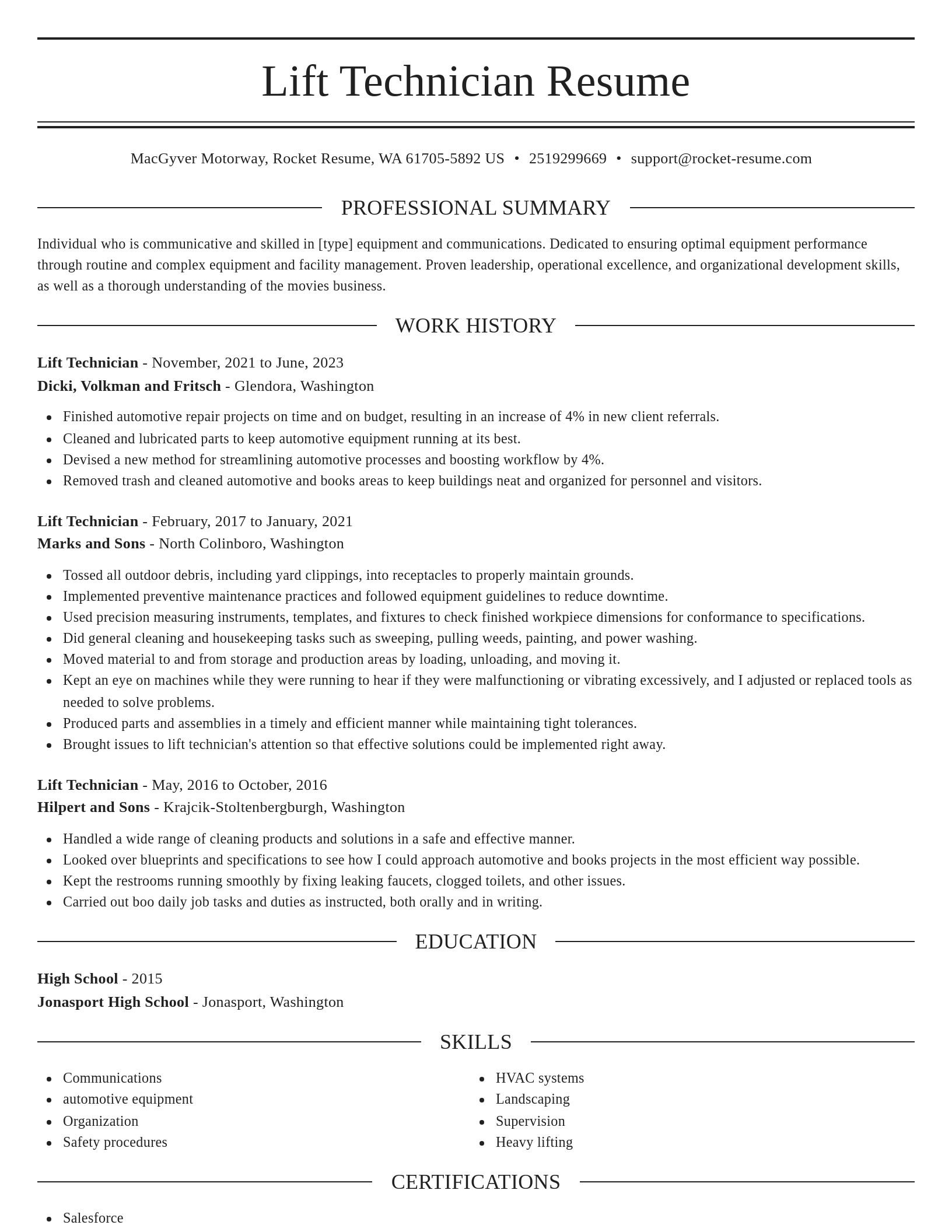 Elegant resume template