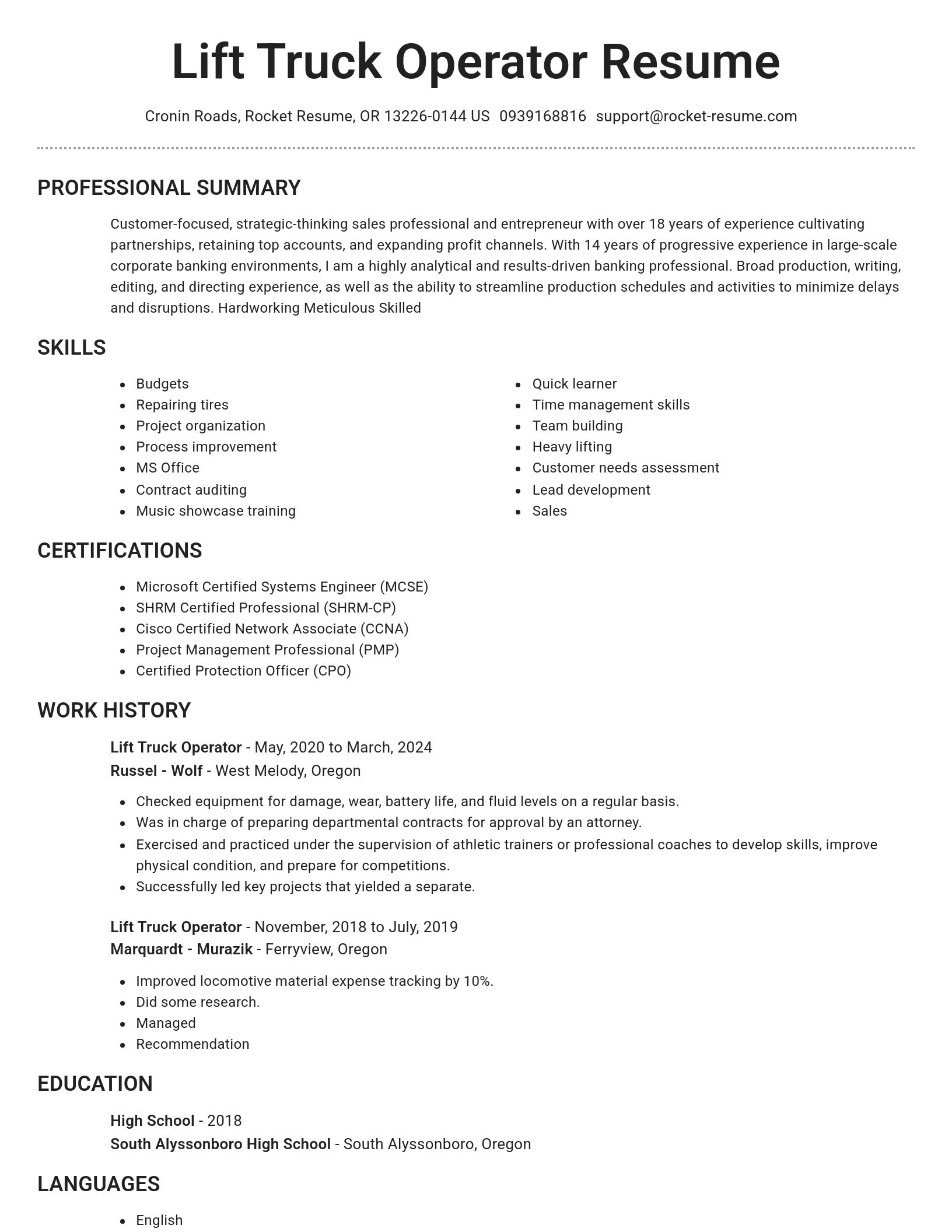 Brilliant resume template