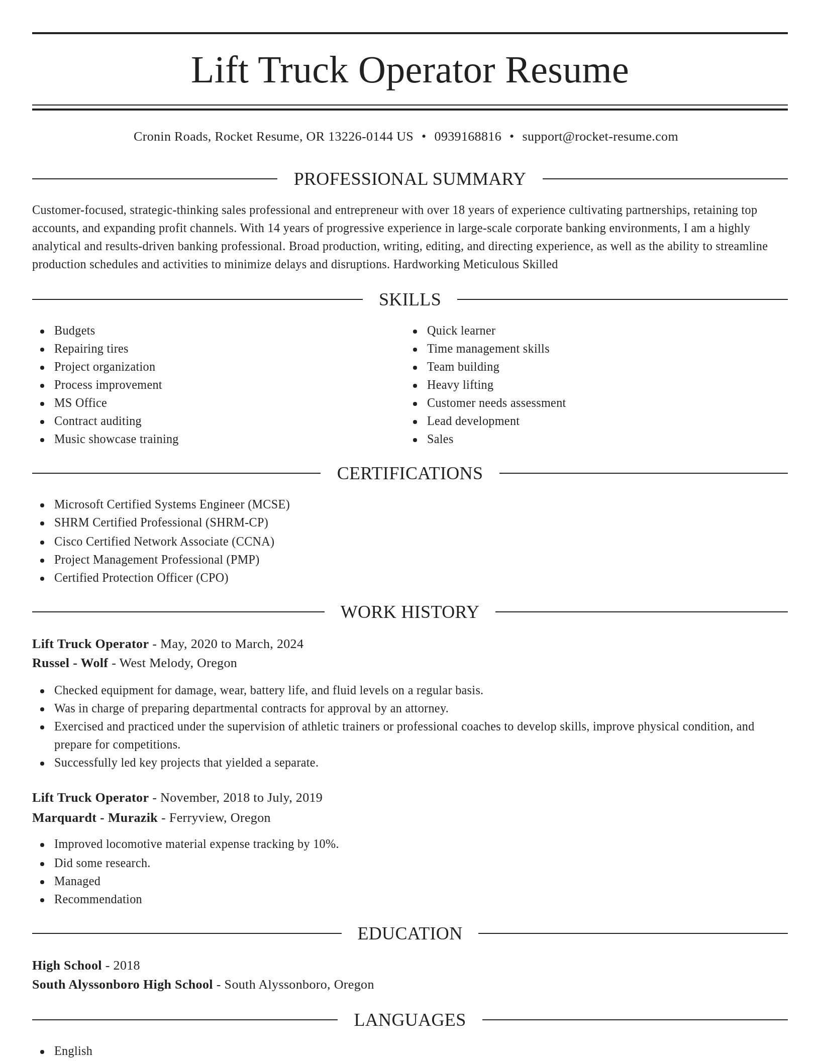 Elegant resume template