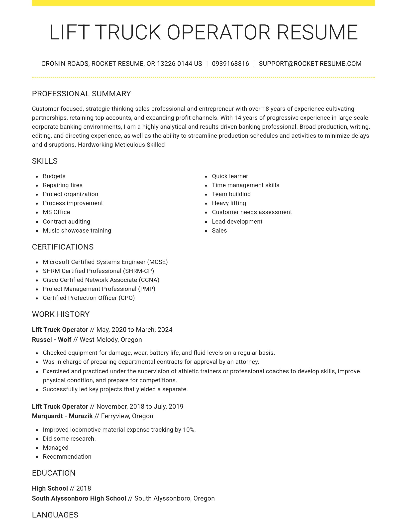 Grand resume template