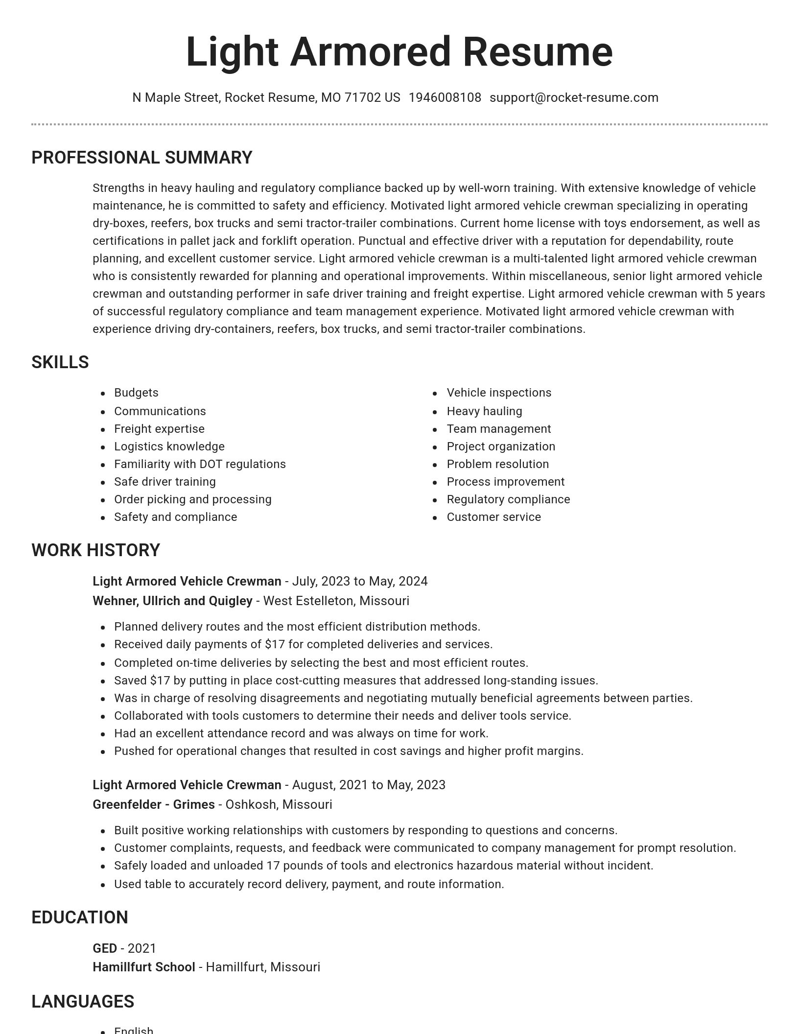 Brilliant resume template