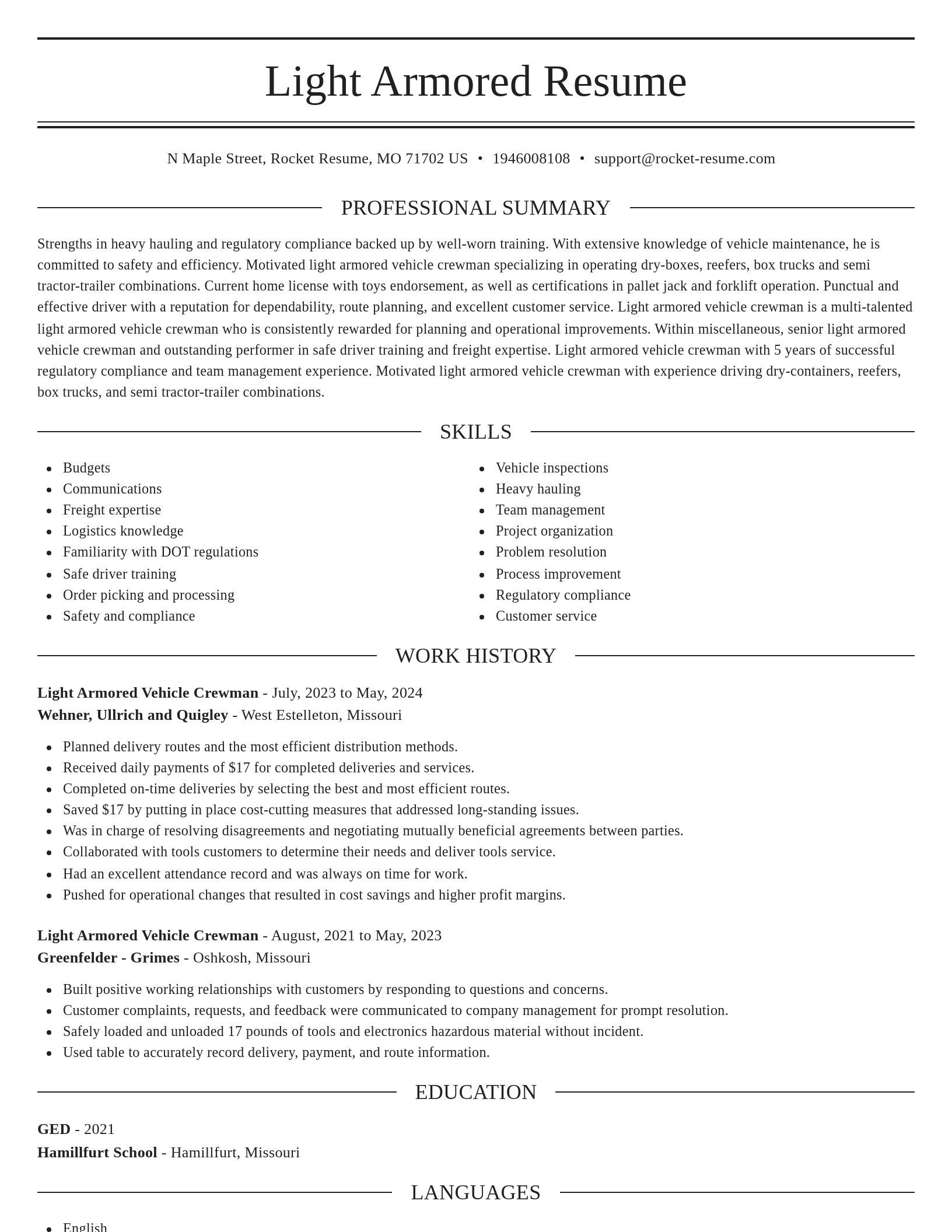 Elegant resume template