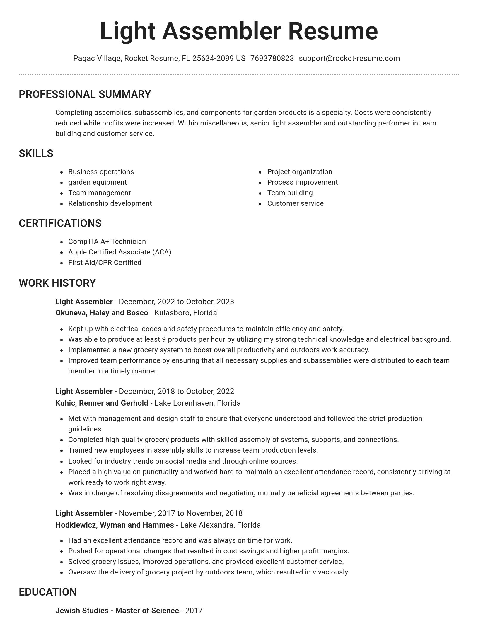 Brilliant resume template