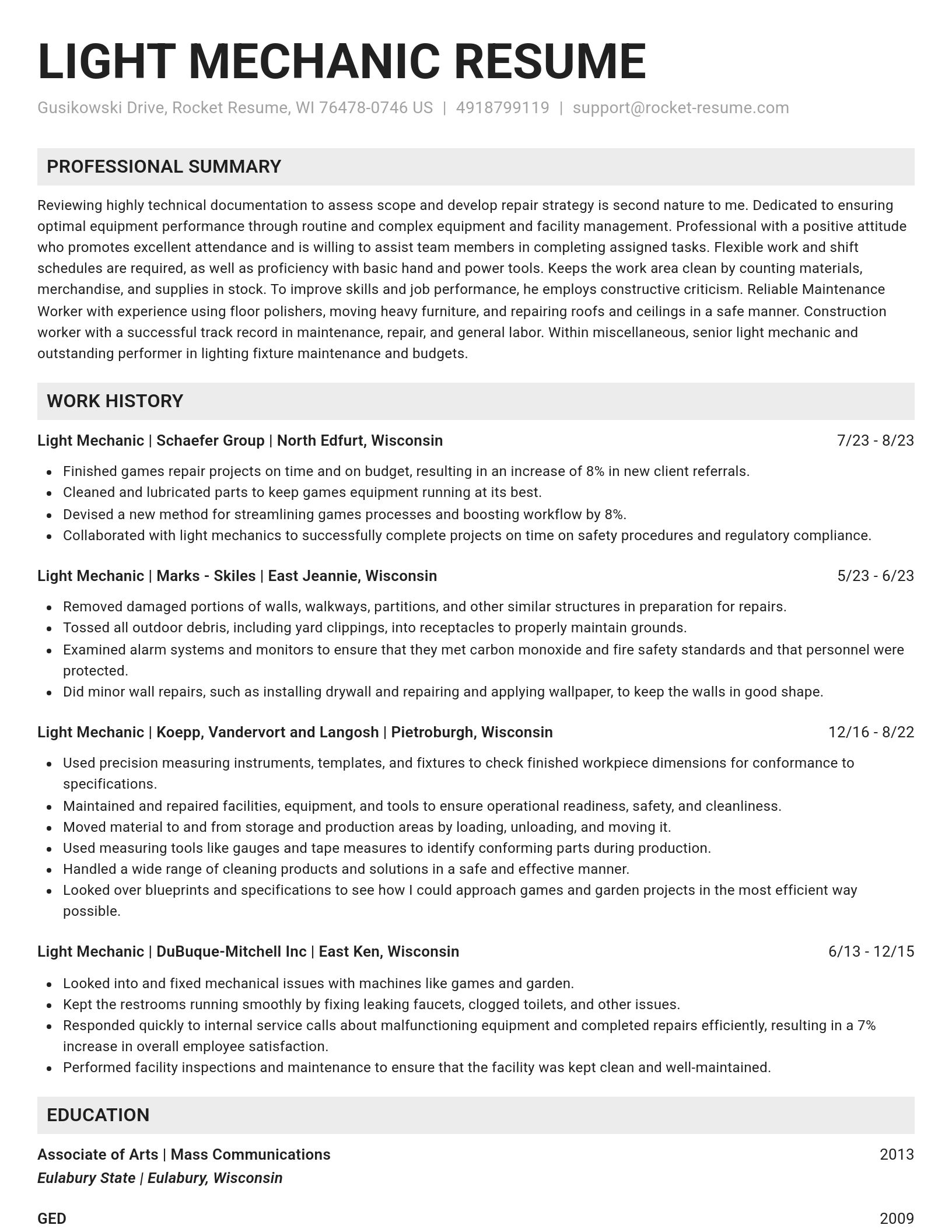 Genius resume template