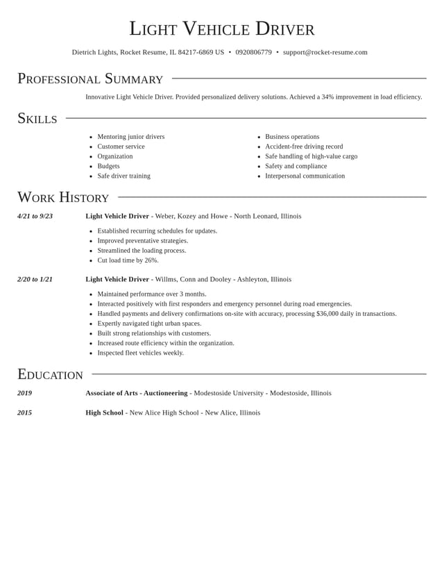 Director resume template