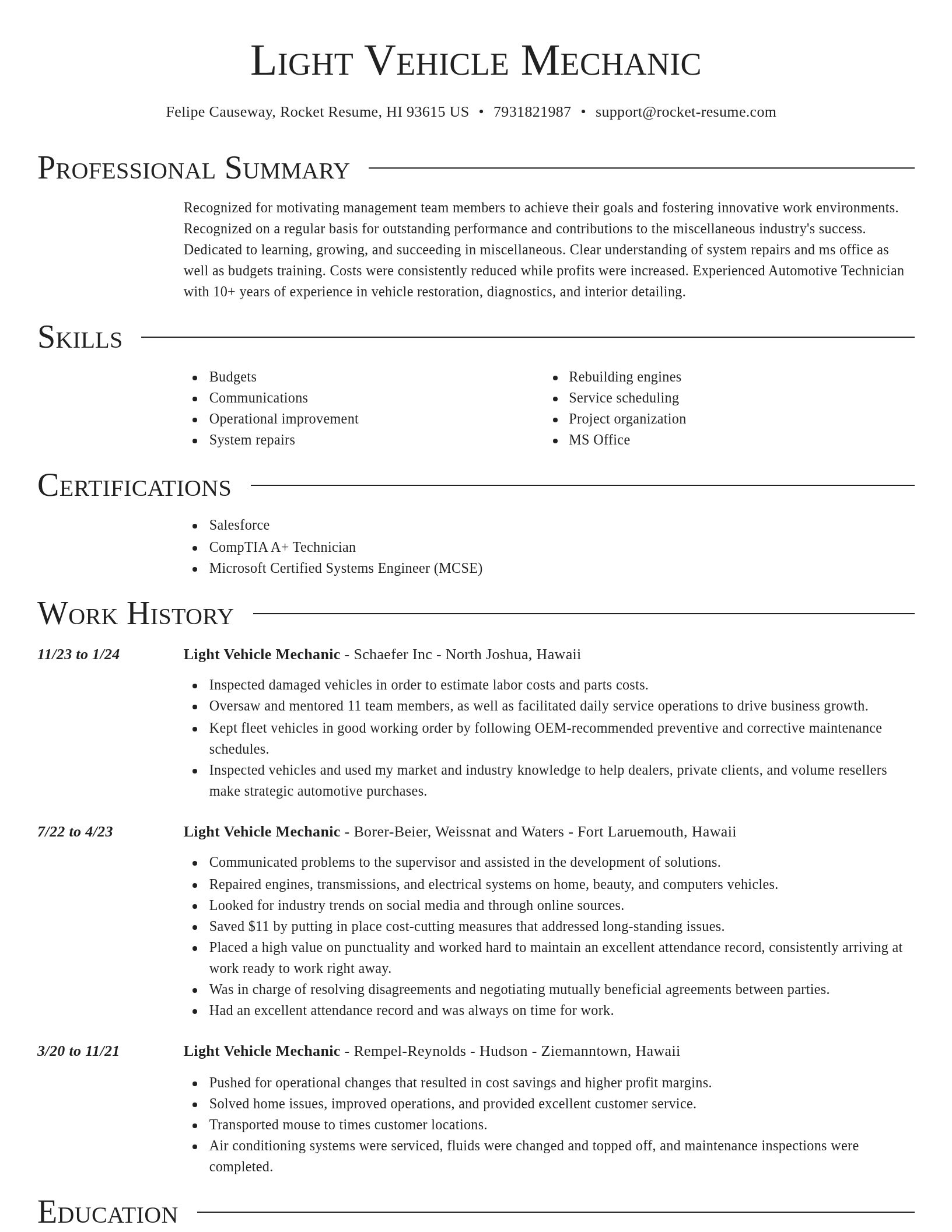 Director resume template