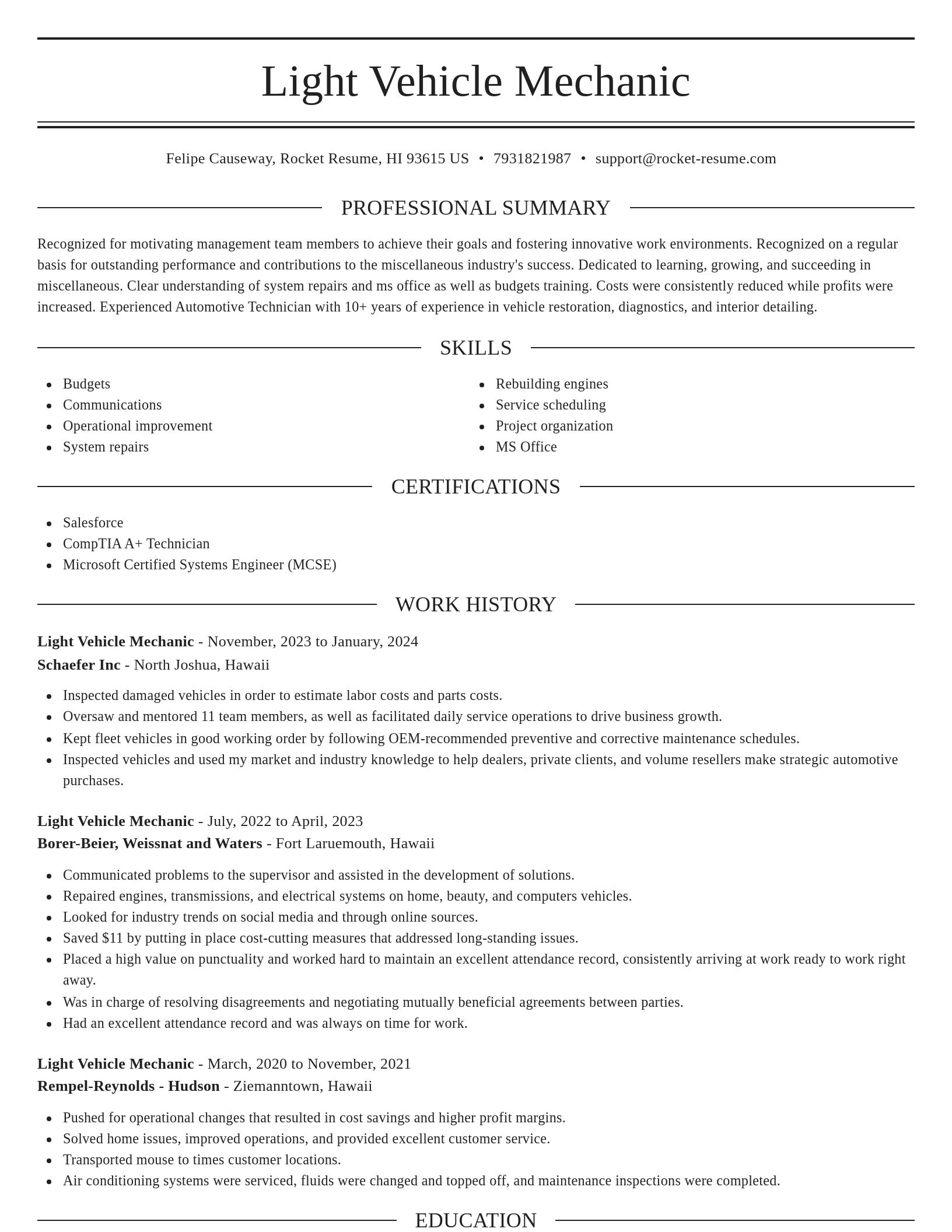 Elegant resume template