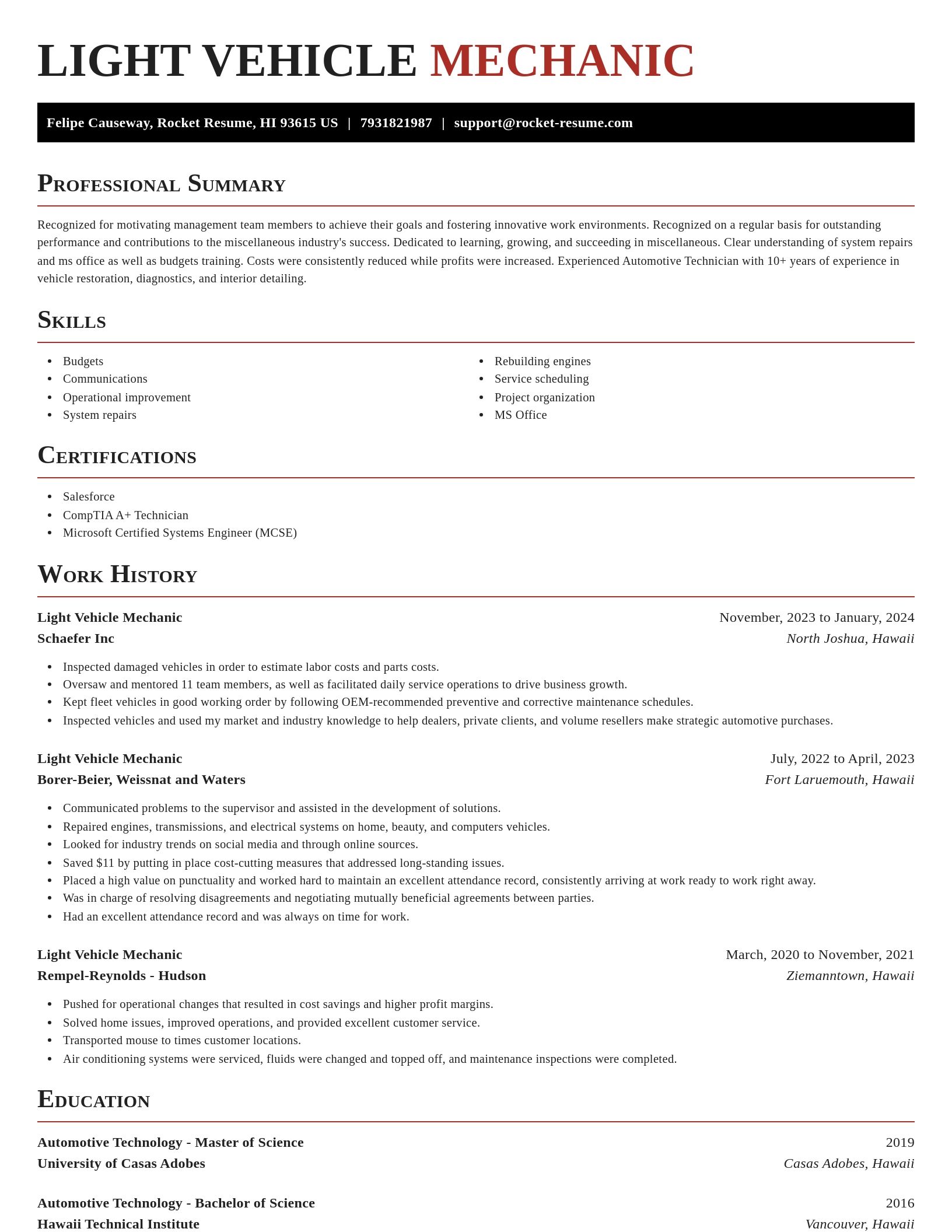Exquisite resume template