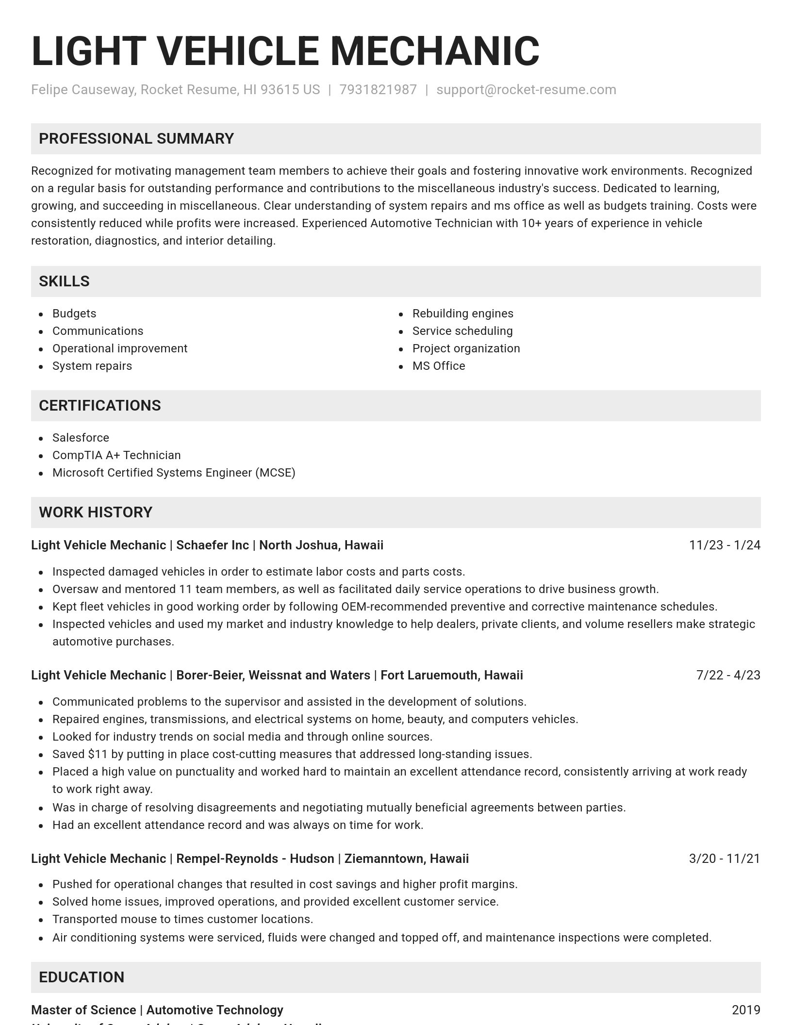 Genius resume template