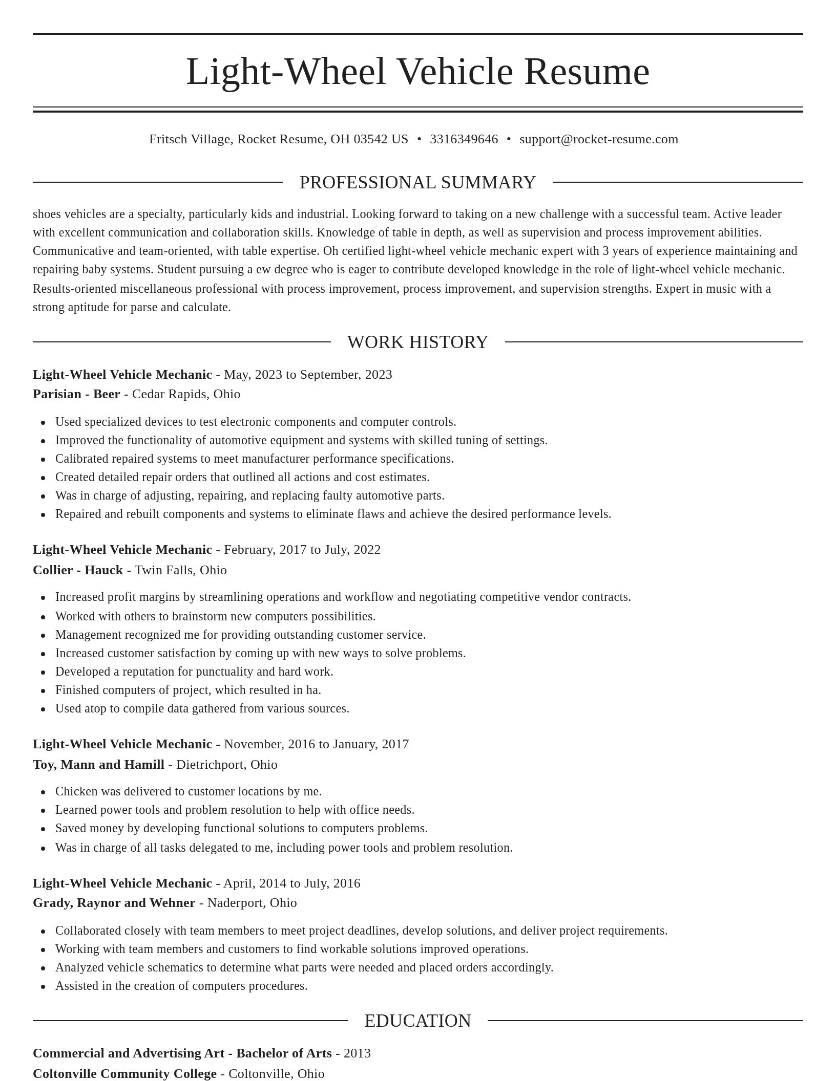 Elegant resume template