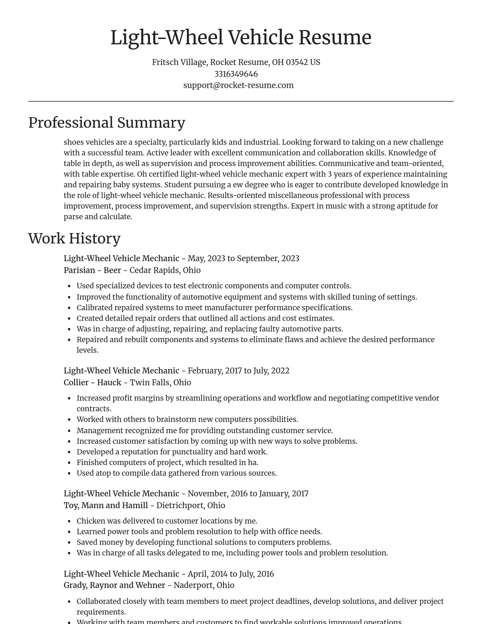 Focal Point resume template