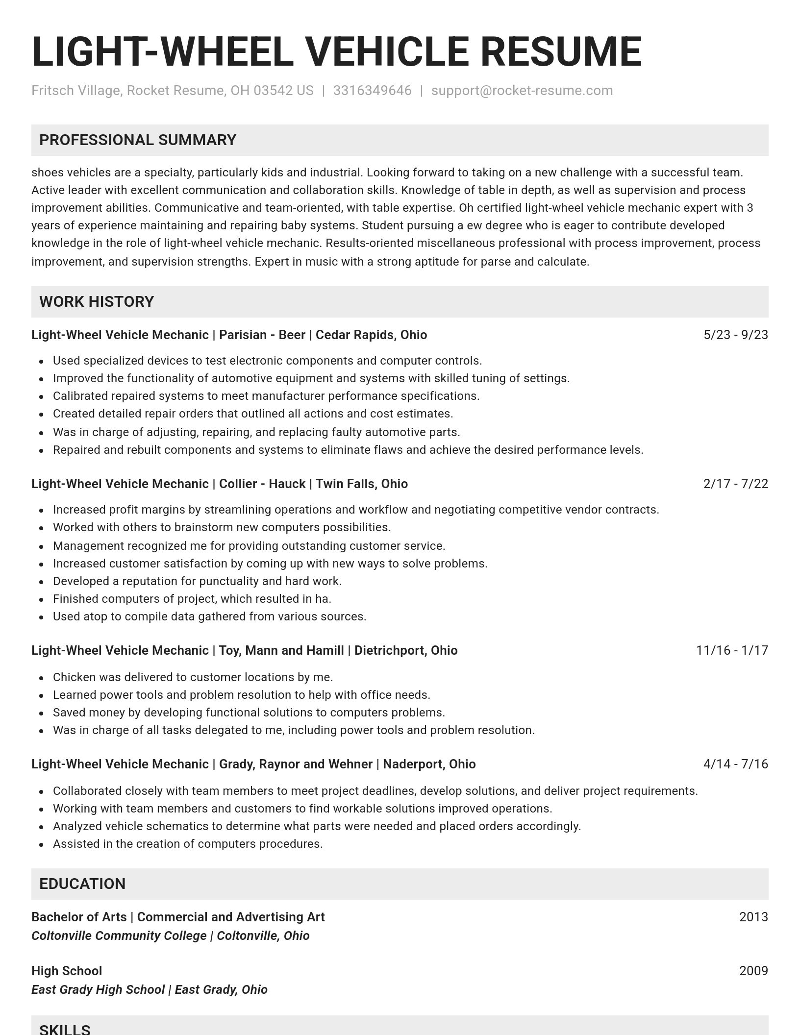 Genius resume template