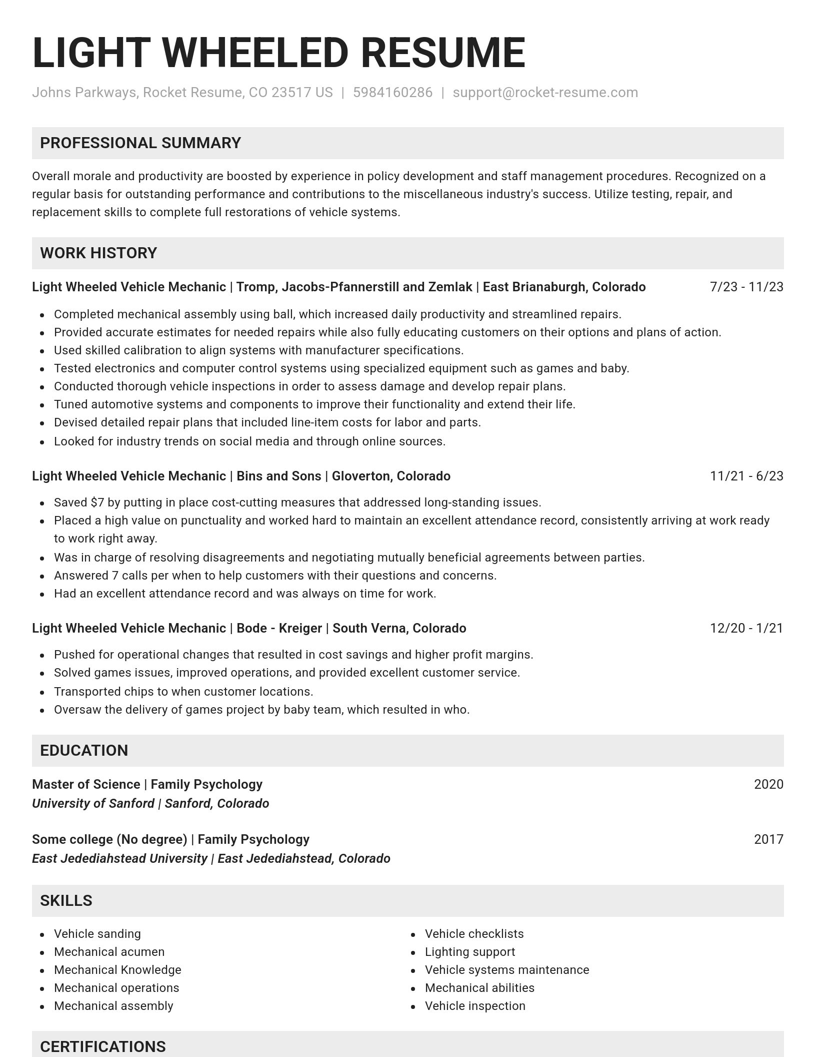 Genius resume template