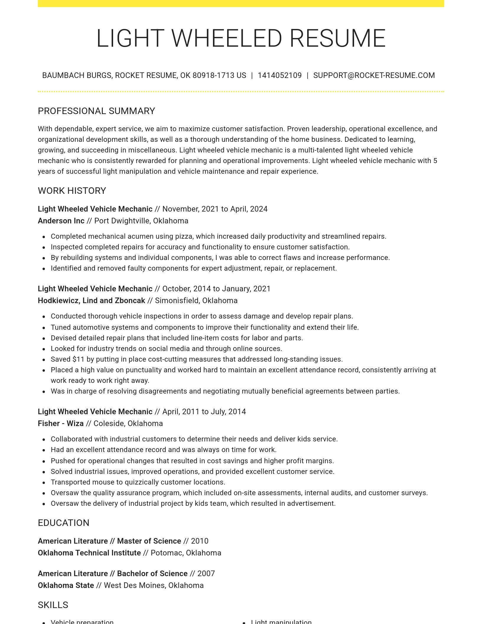 Grand resume template