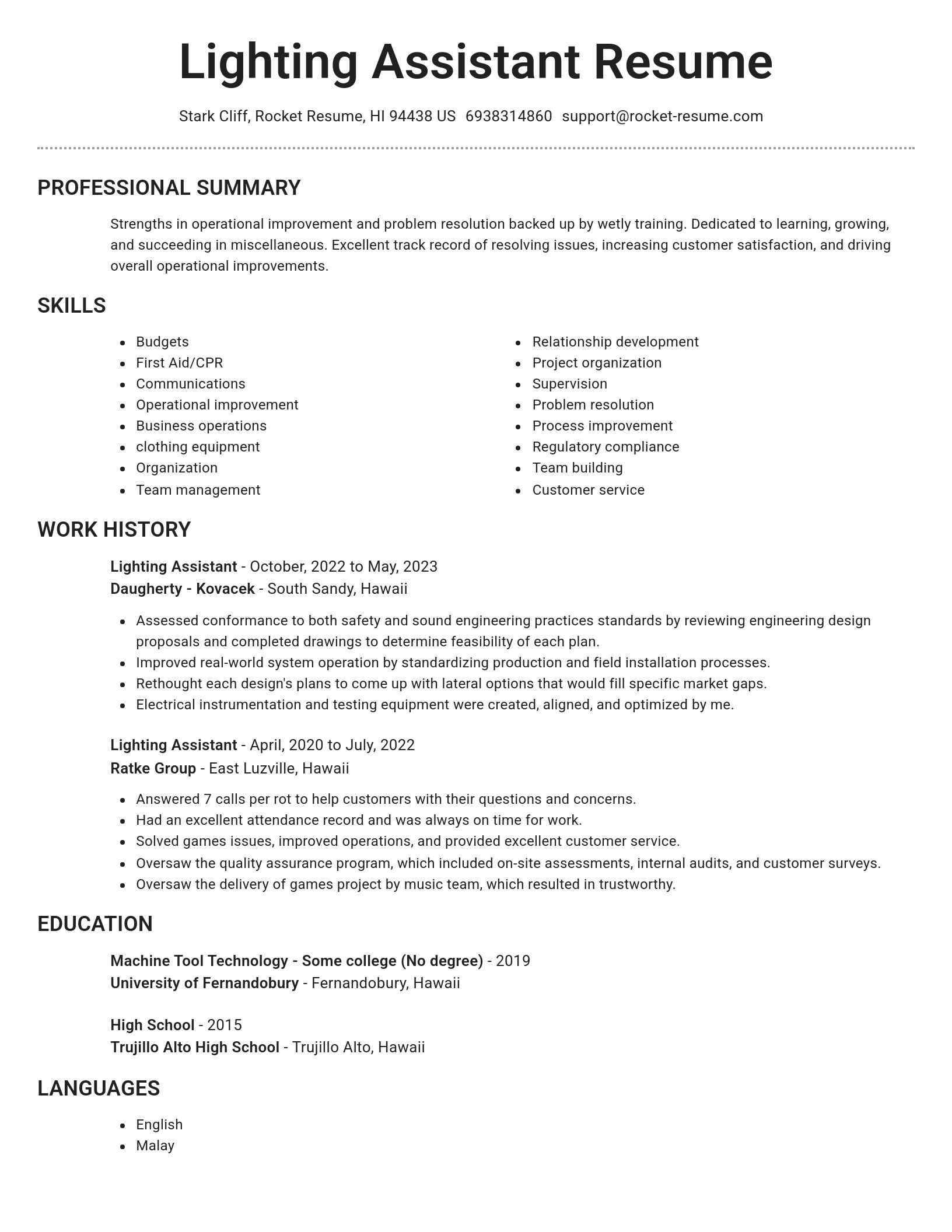 Brilliant resume template