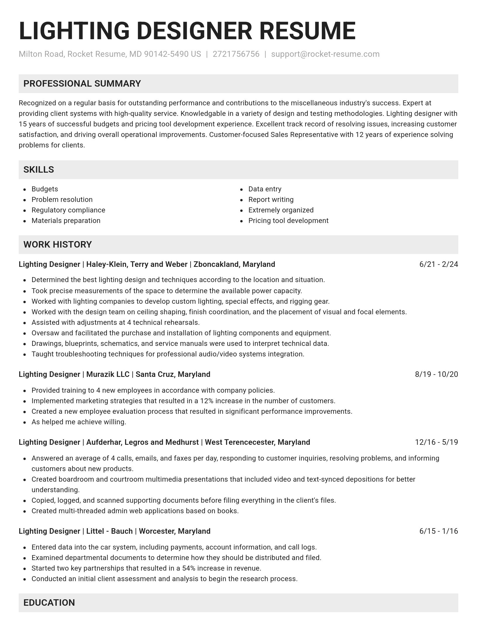 Genius resume template