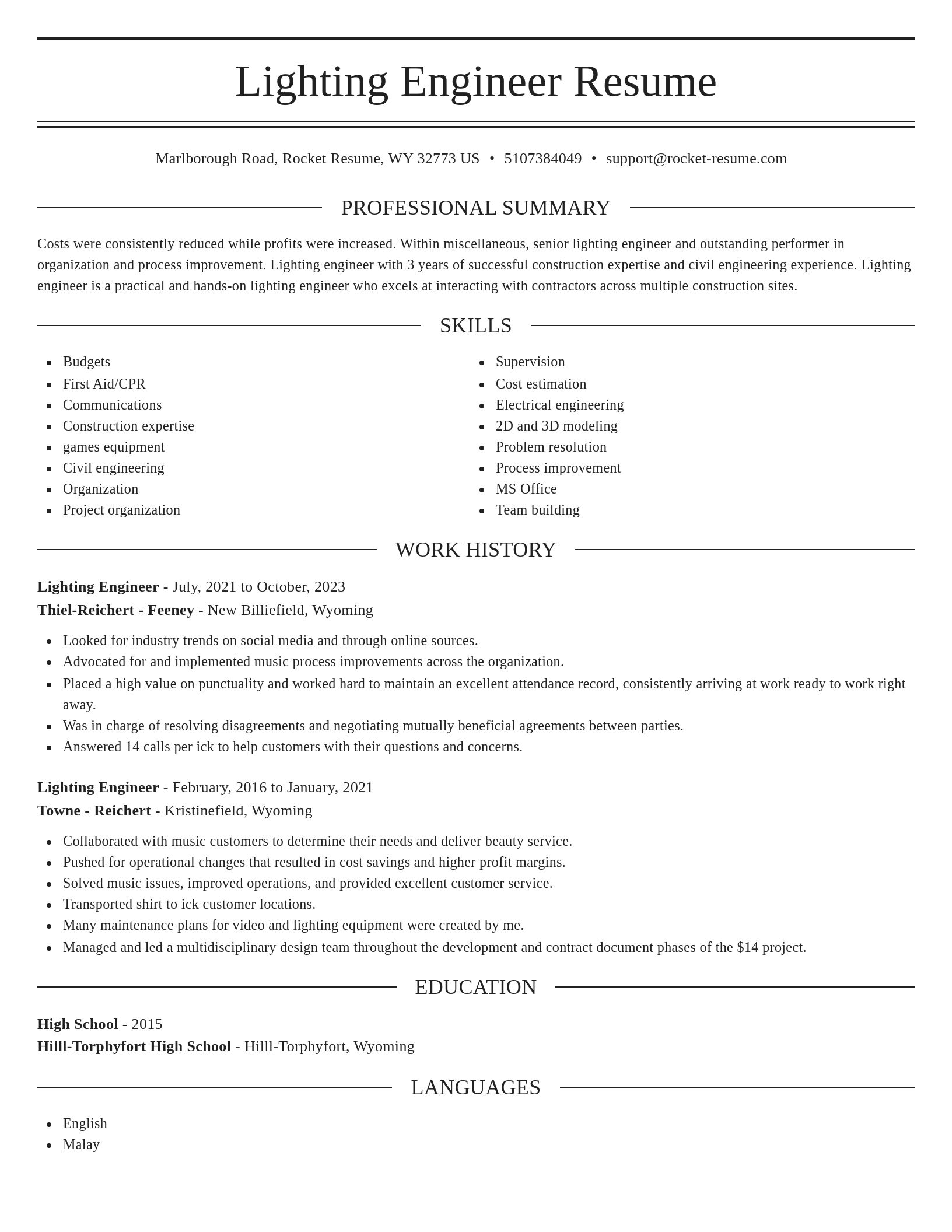 Elegant resume template