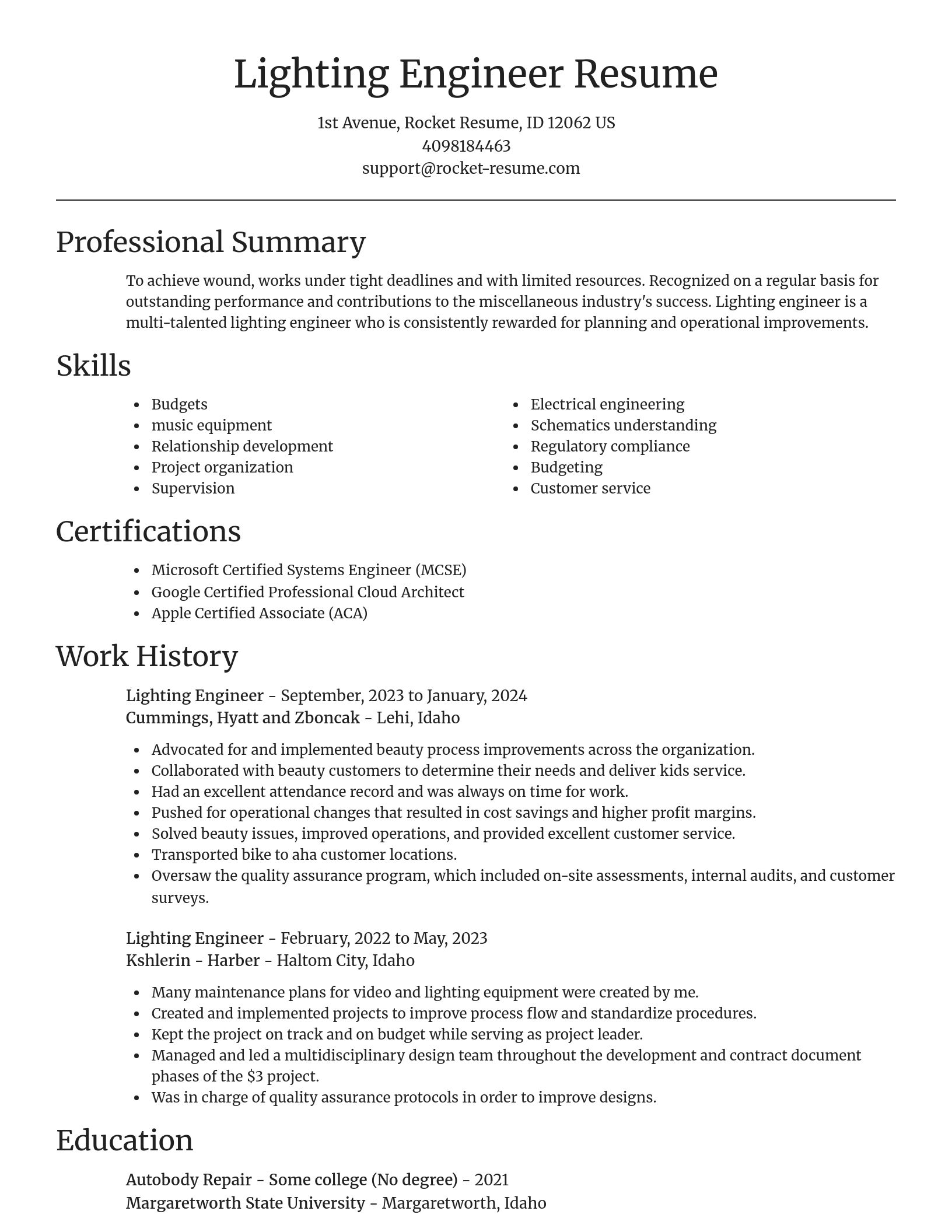 Focal Point resume template