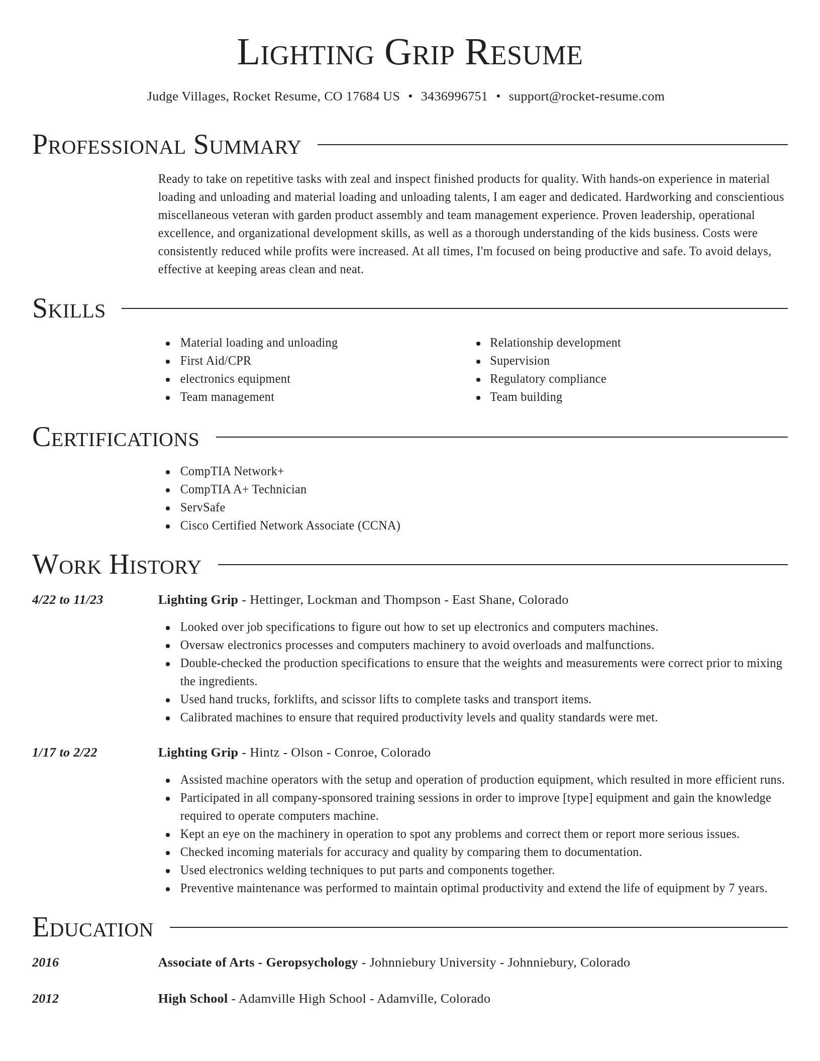Director resume template