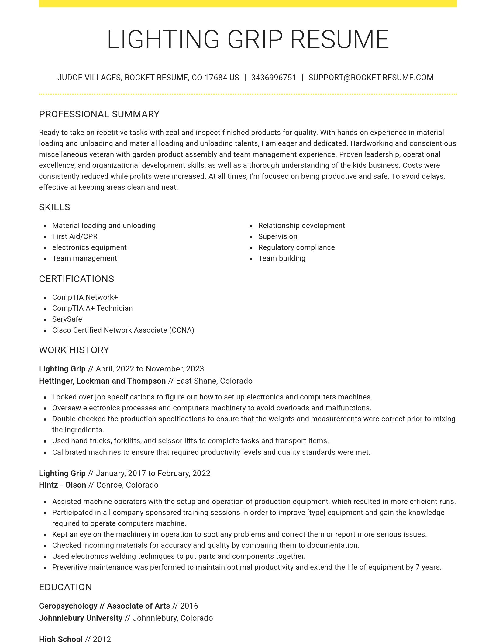 Grand resume template