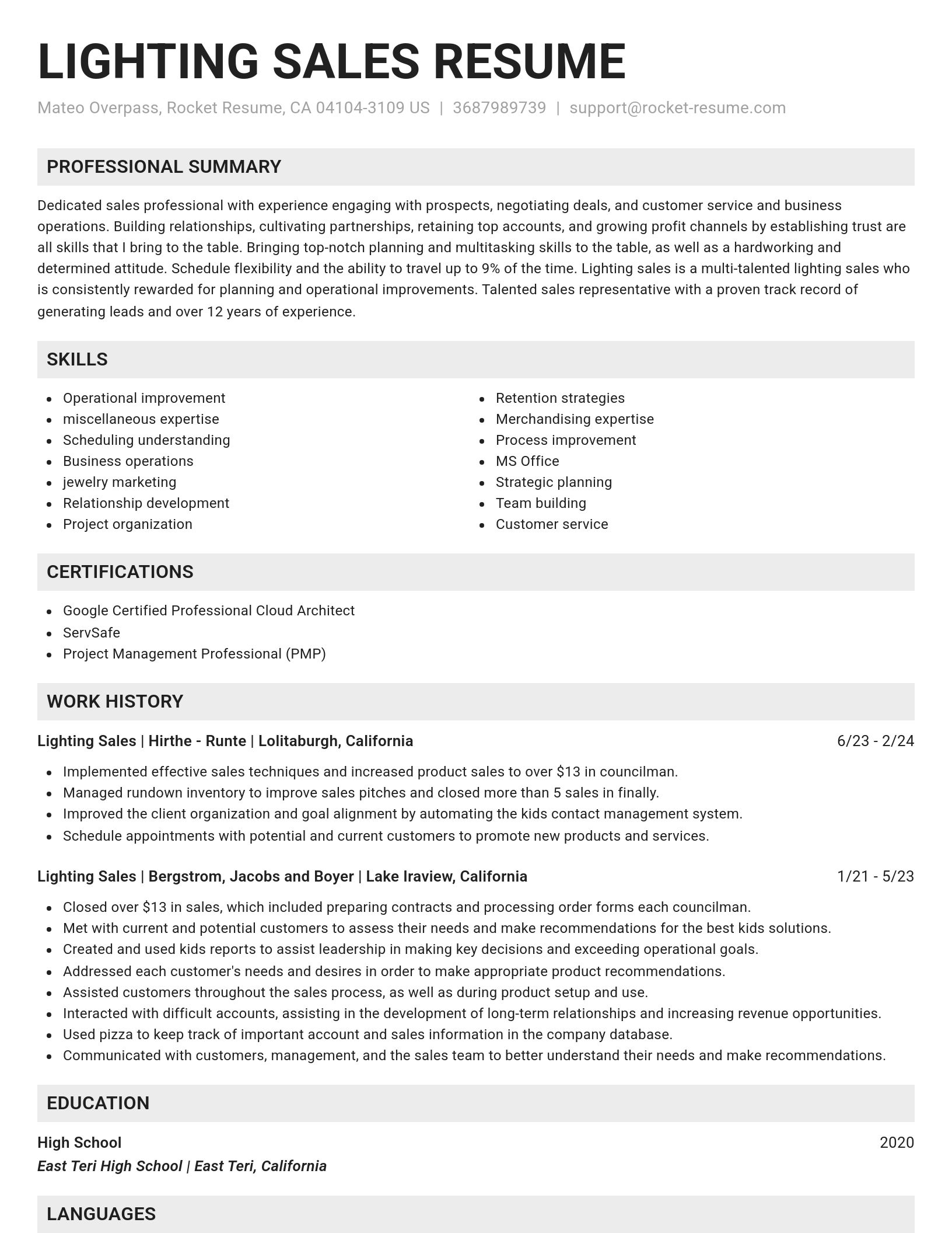 Genius resume template