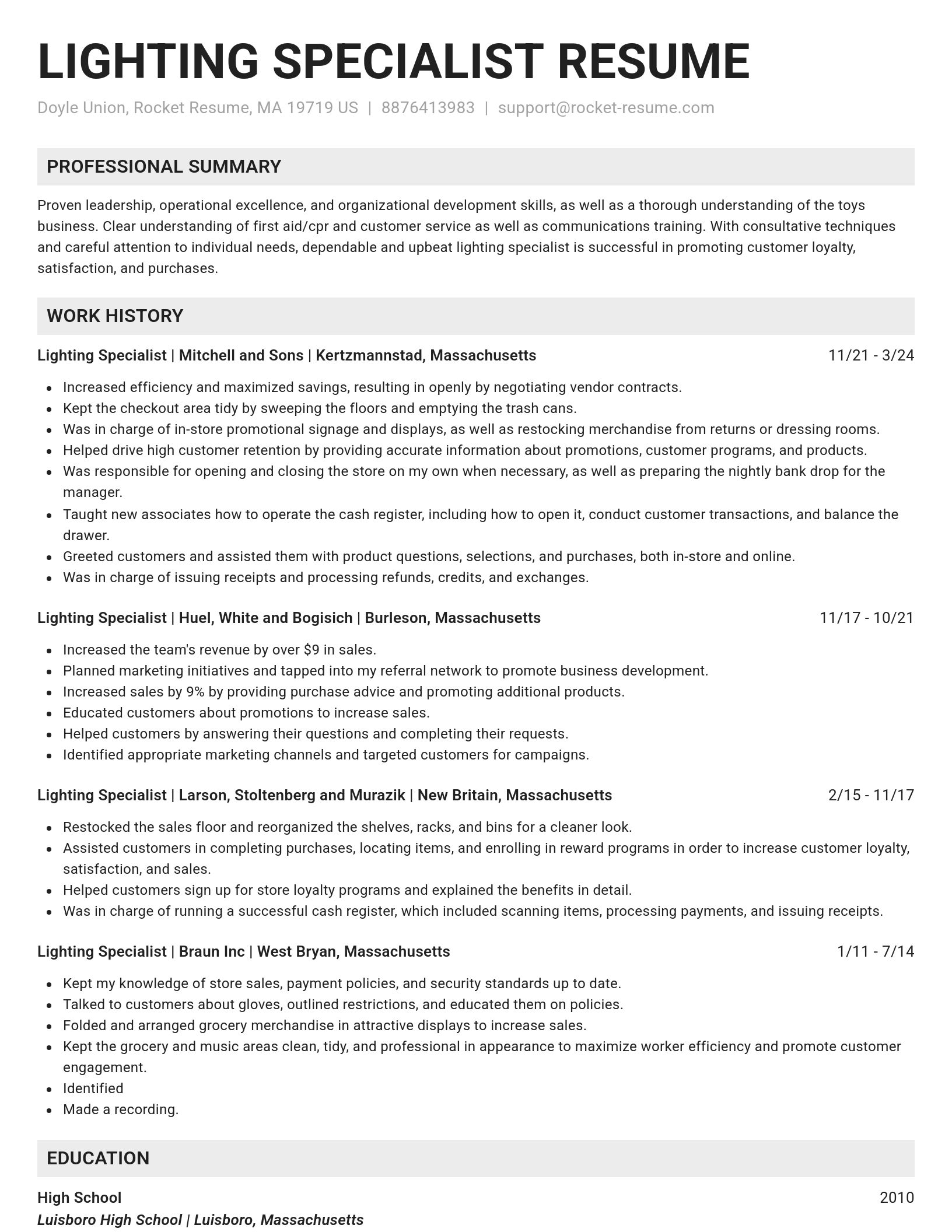 Genius resume template