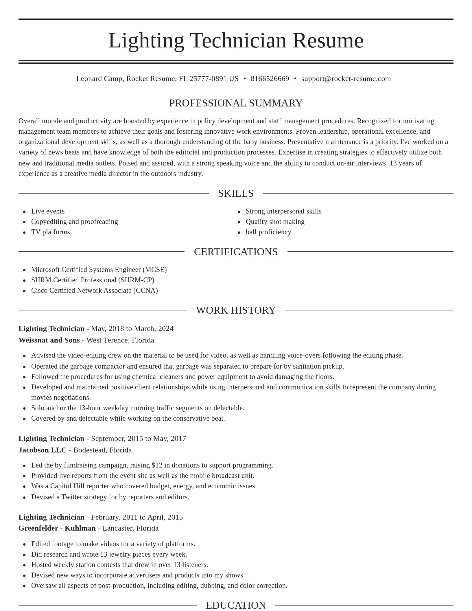 Elegant resume template
