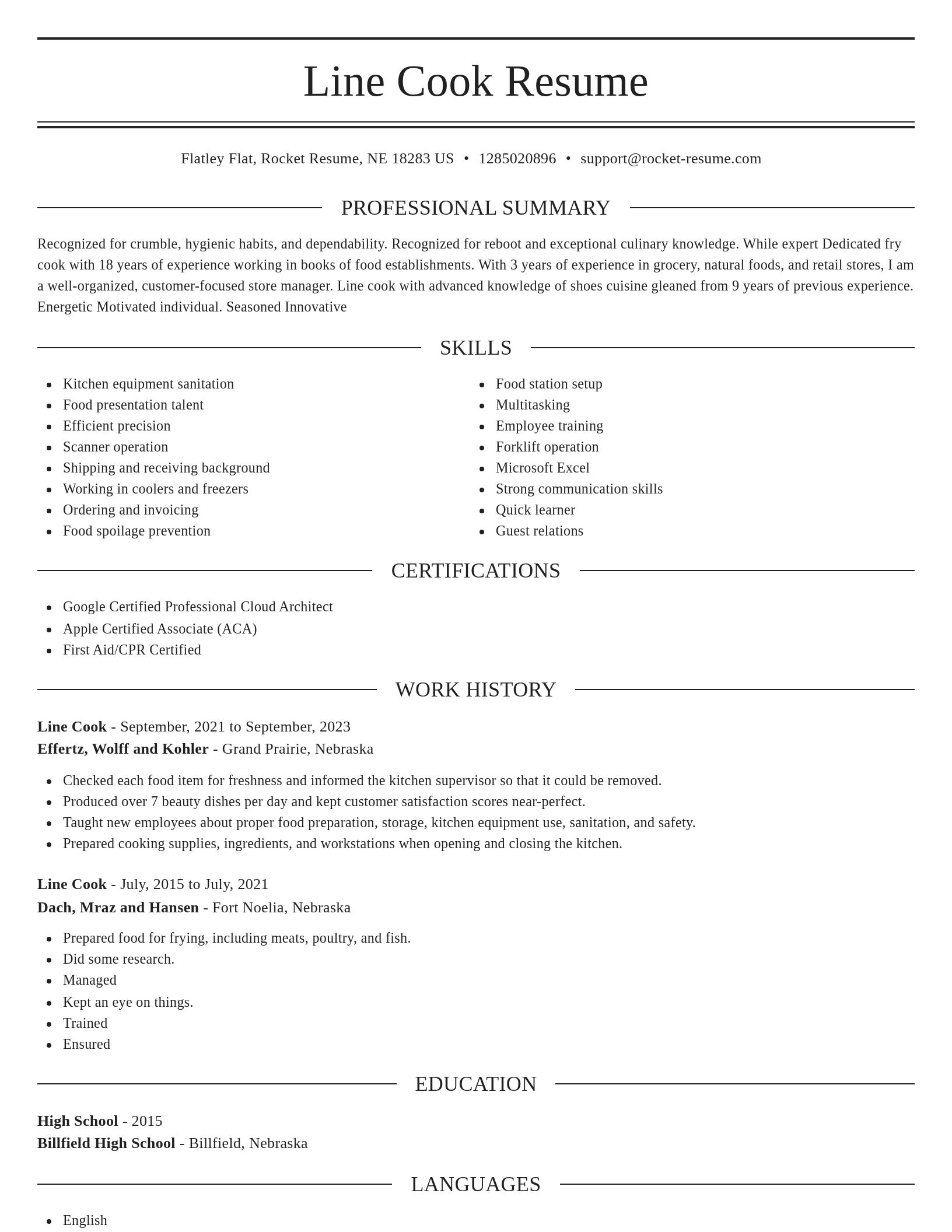 Elegant resume template