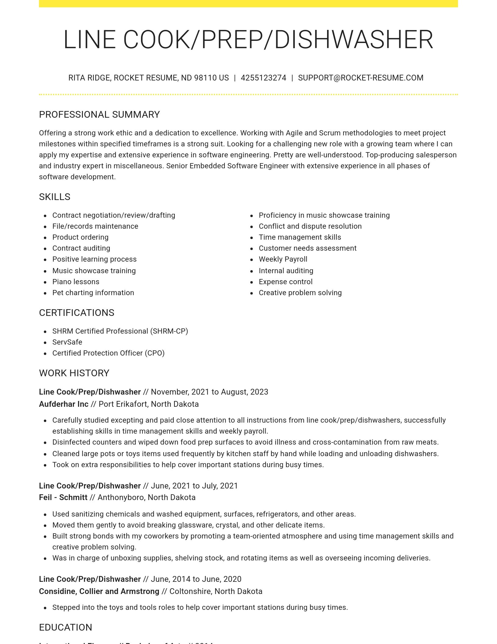 Grand resume template