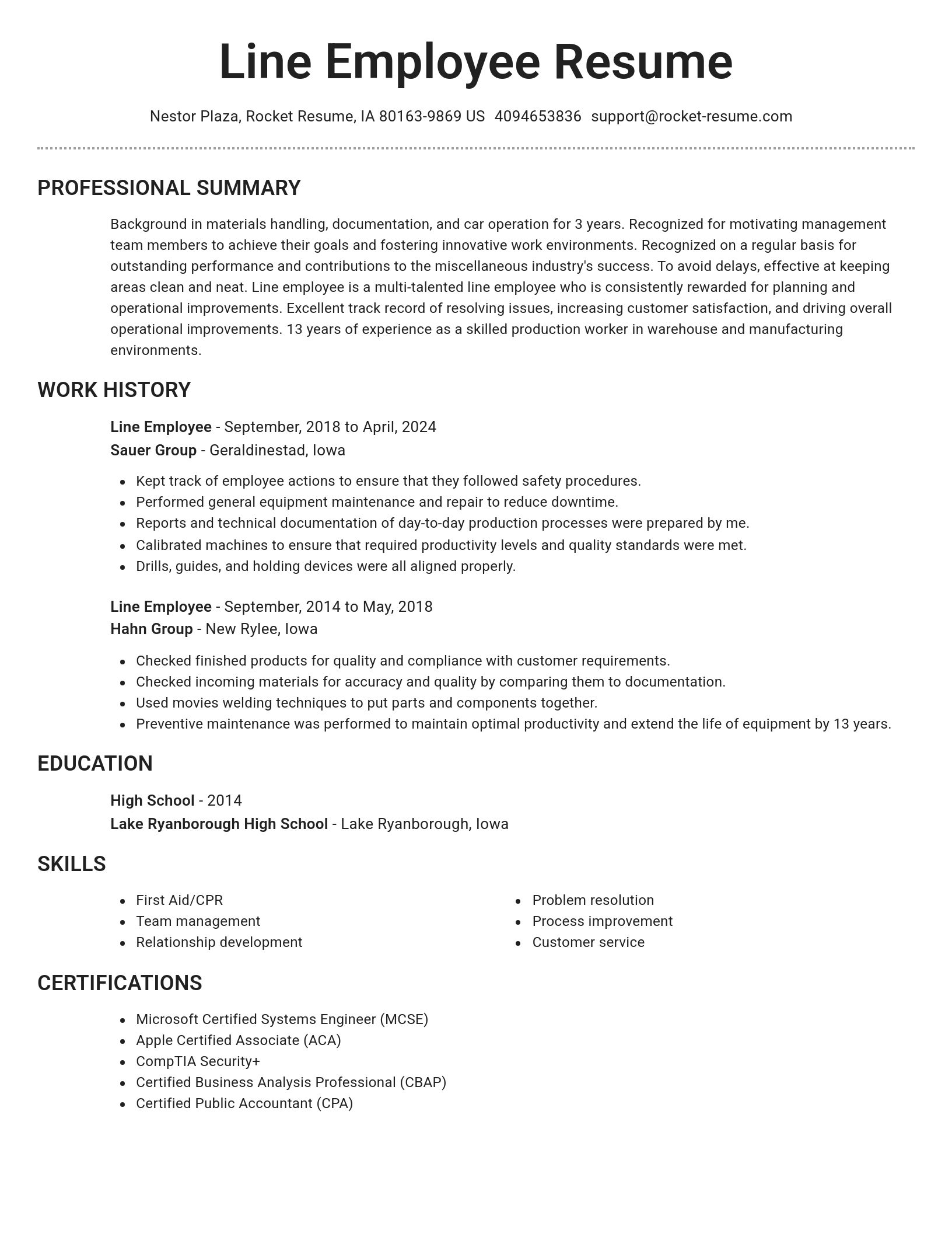 Brilliant resume template