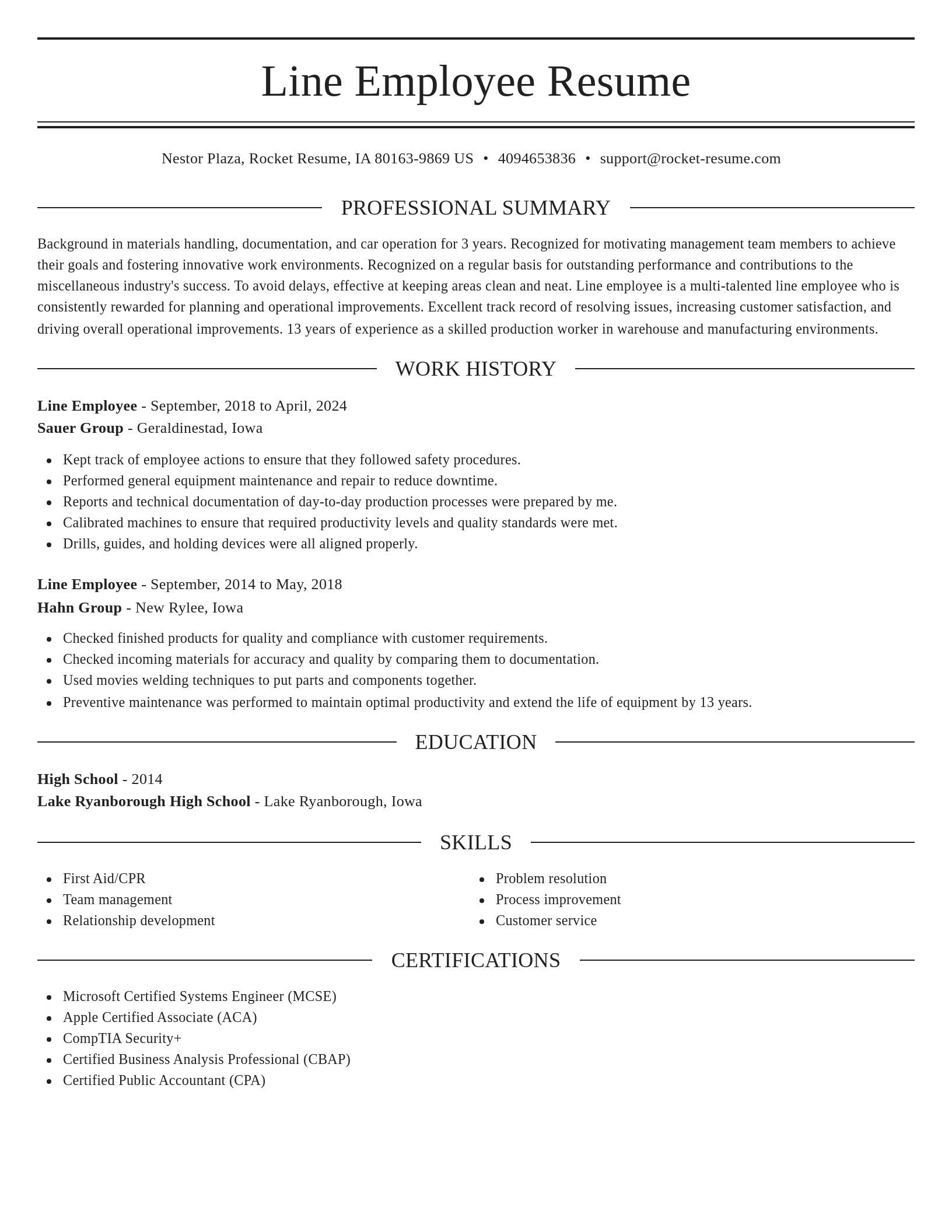 Elegant resume template